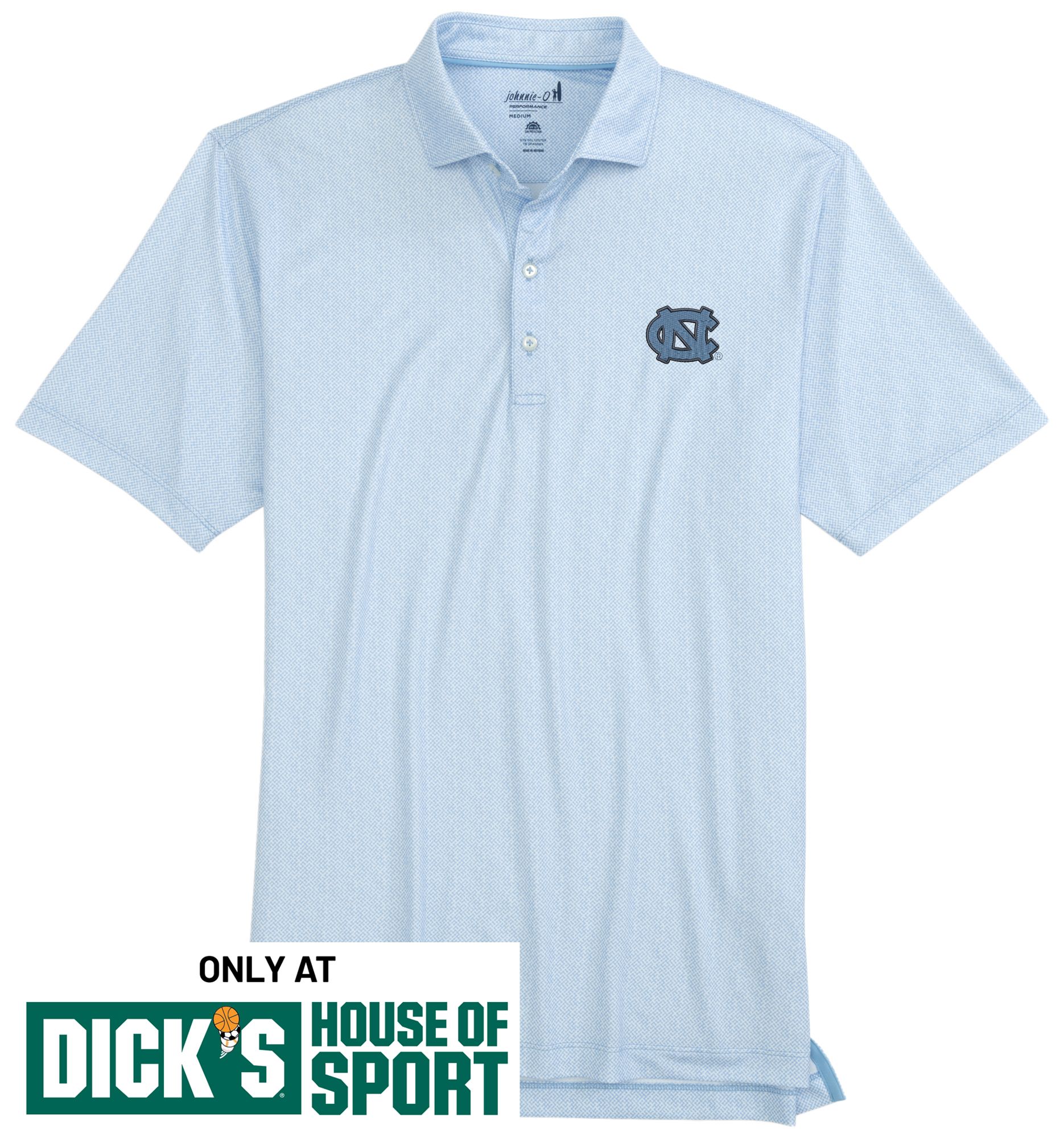 Johnnie-O Men's North Carolina Tar Heels Light Blue Hinson Polo