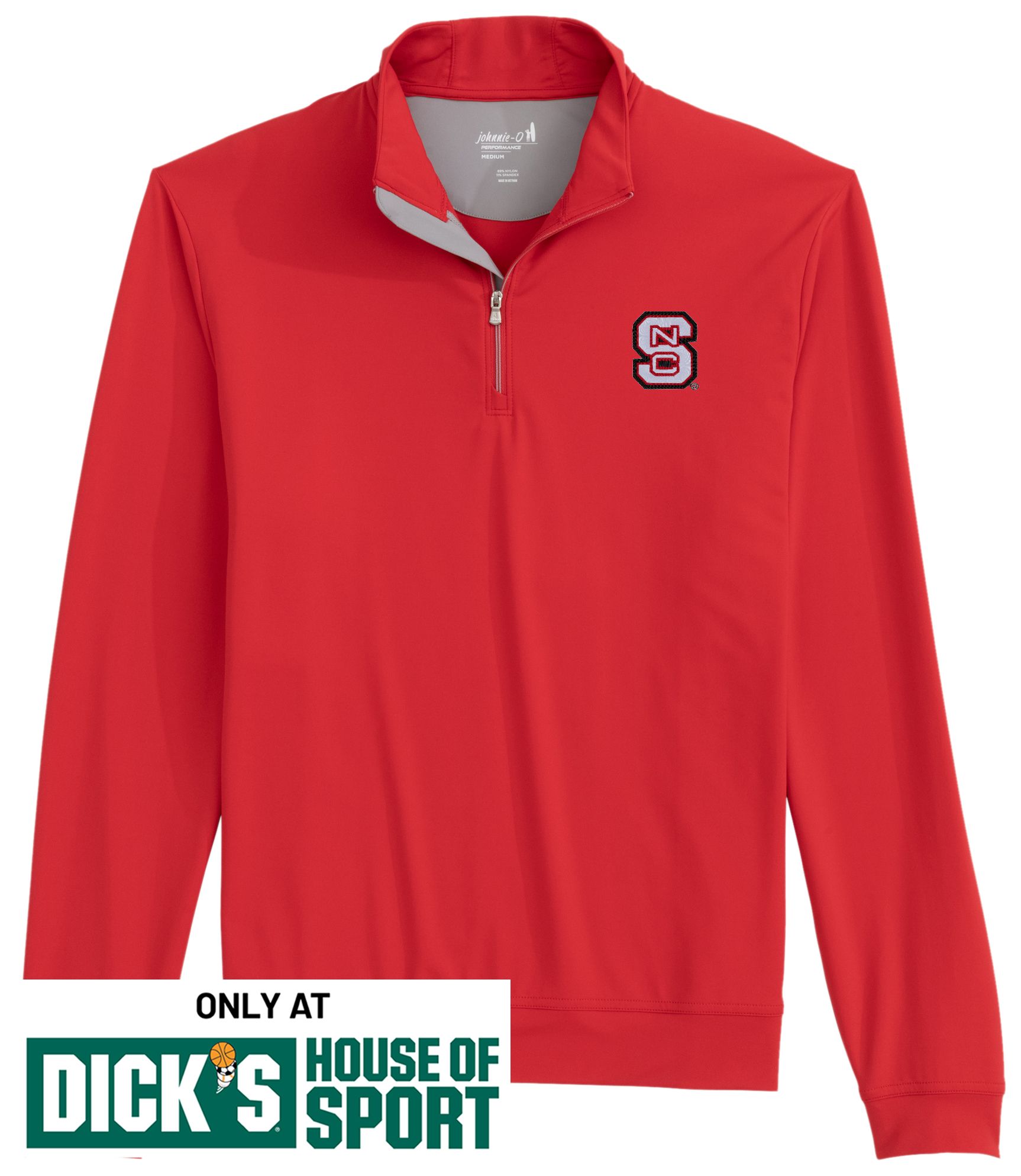 Johnnie-O Men's NC State Wolfpack Red Motion 1/4 Zip Pullover