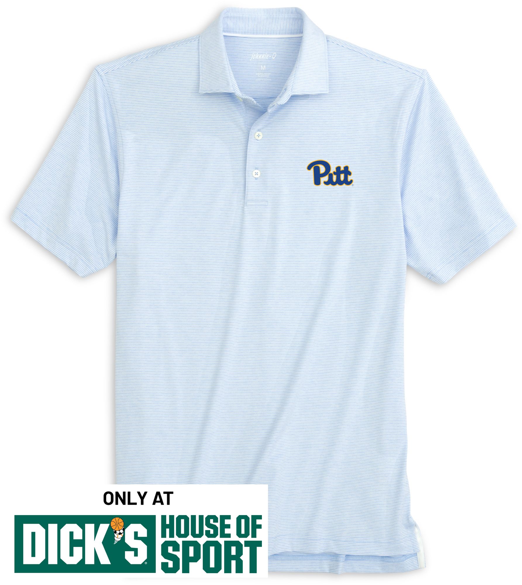 Johnnie-O Men's Pitt Panthers Light Blue Lyndonn Polo