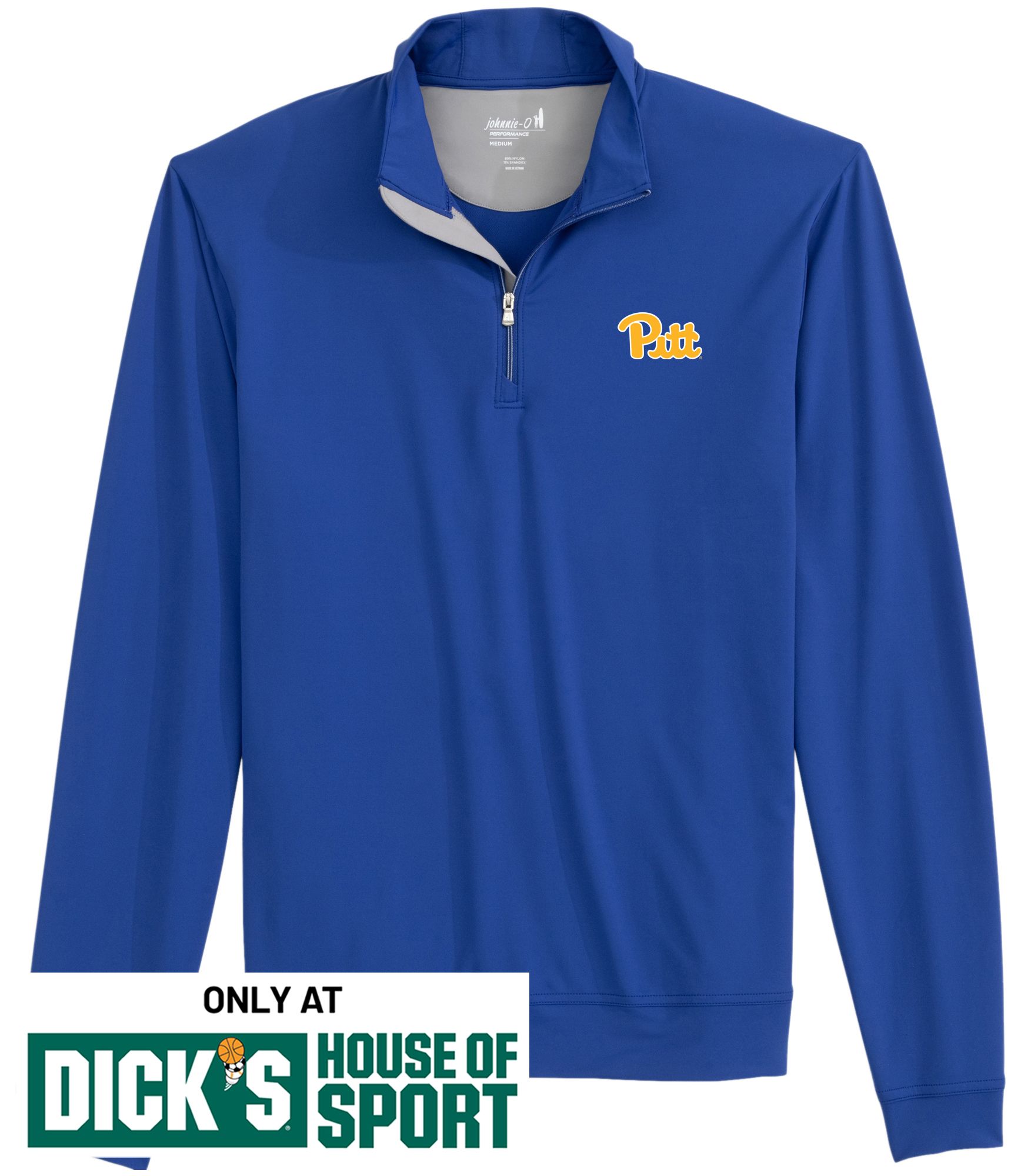 Johnnie-O Men's Pitt Panthers Royal Motion 1/4 Zip Pullover