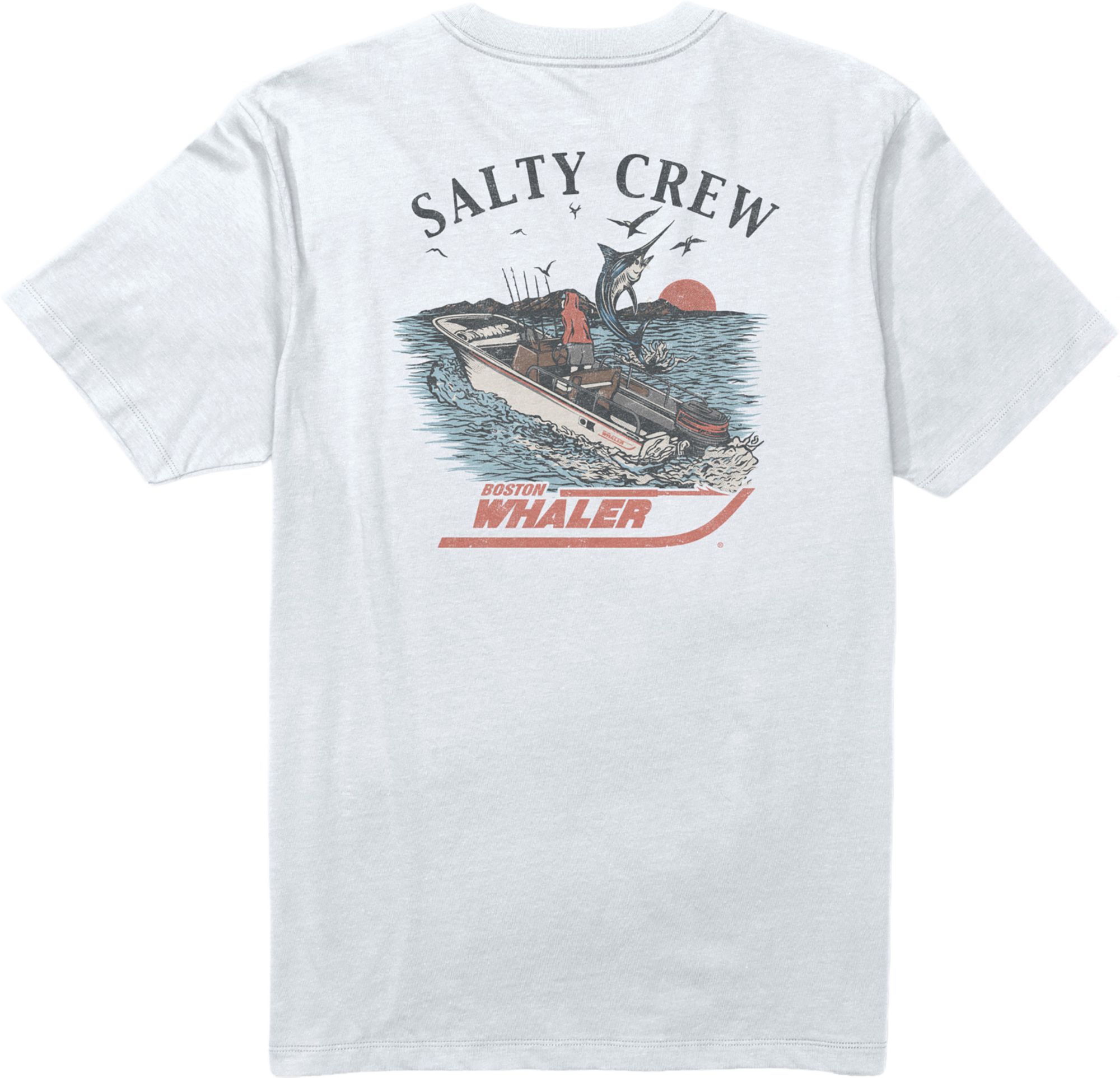 Salty Crew Men's Whaler Chase Crew Tee, XXL, White