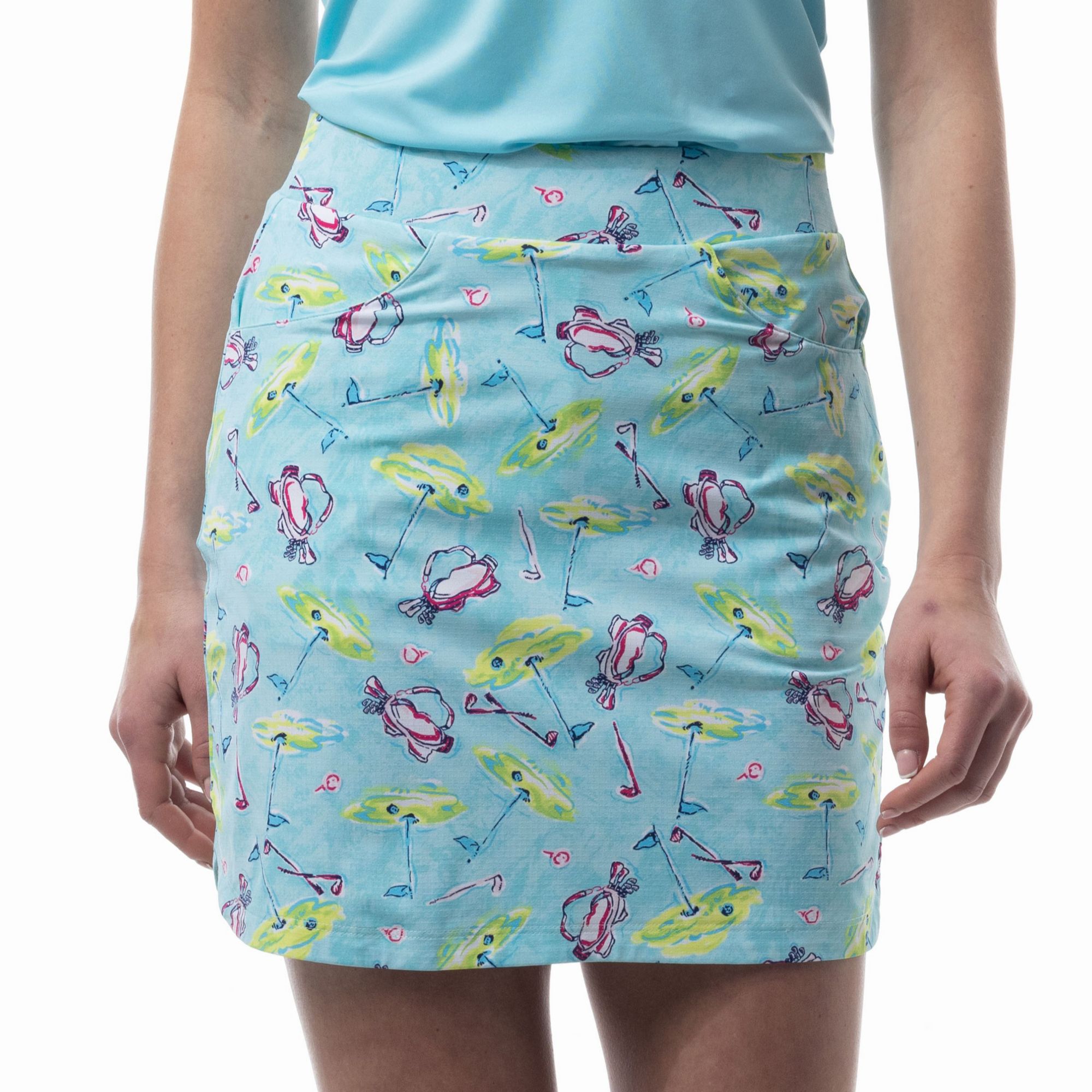 SanSoleil Women's 17” SolAir Print Golf Skort