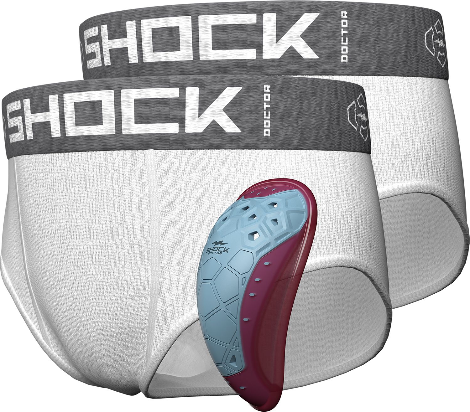 Shock Doctor Youth Core Brief w/ Bio-Flex 2.0 Cup – 2 Pack