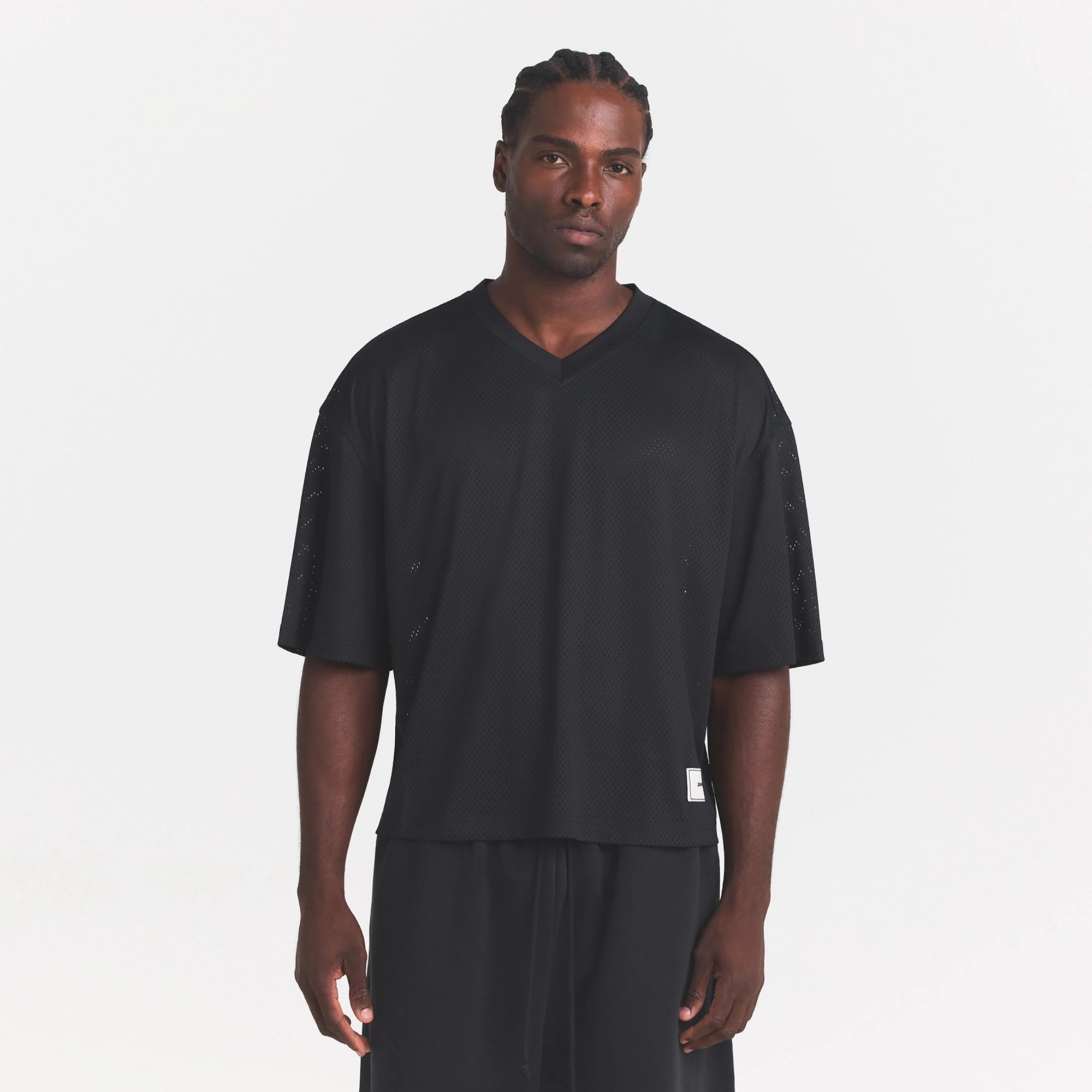 SKIMS Men's V-Neck Cropped Jersey