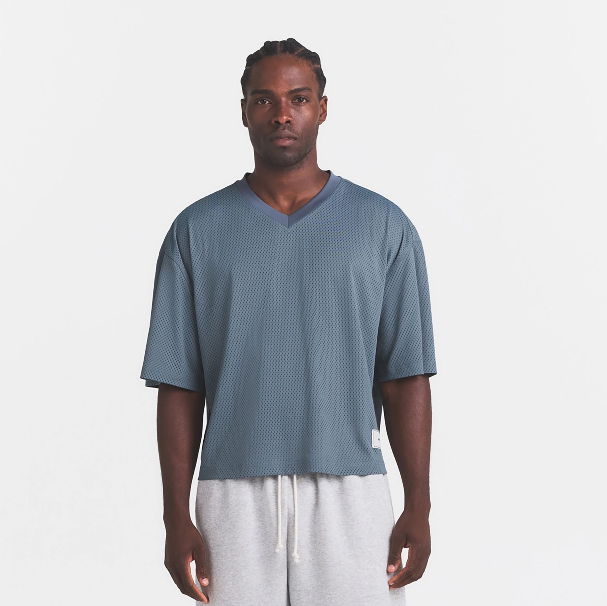 SKIMS Men's V-Neck Cropped Jersey