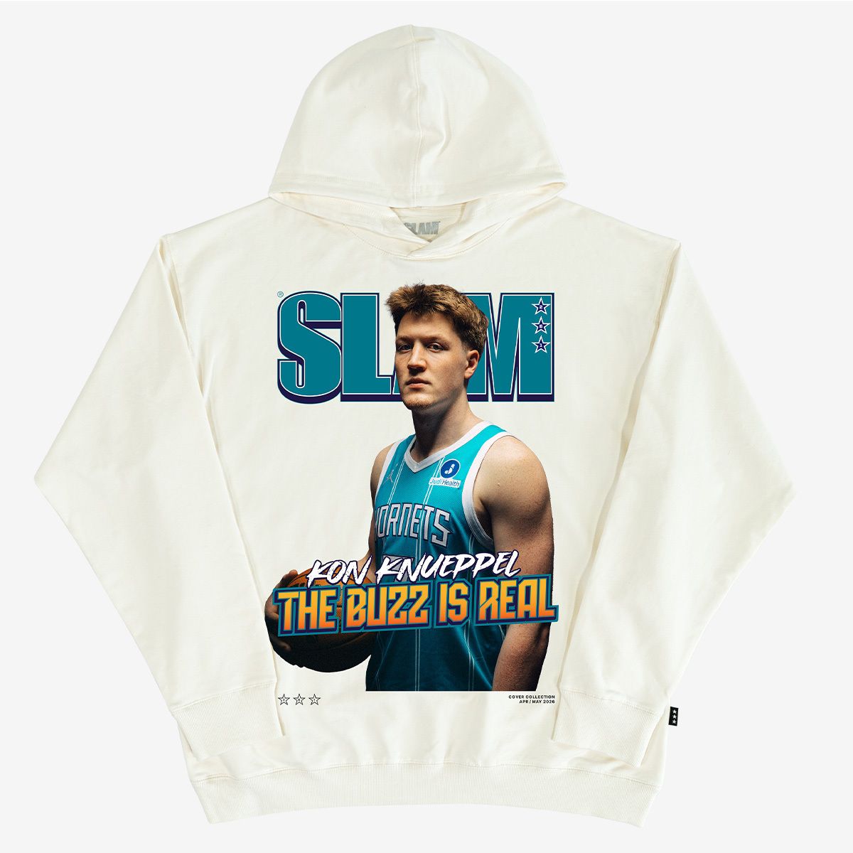 SLAM Adult Charlotte Hornets Kon Knueppel Cover White Hoodie
