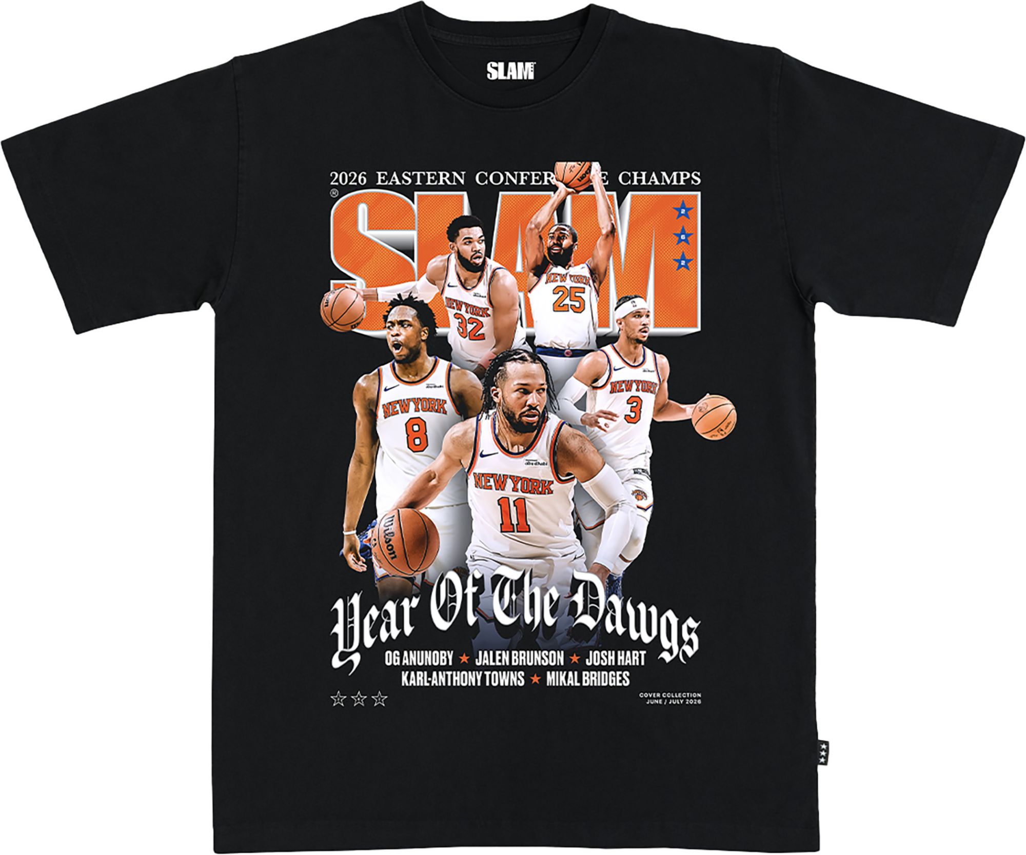 SLAM Men's New York Knicks Black Starting 5 T-Shirt