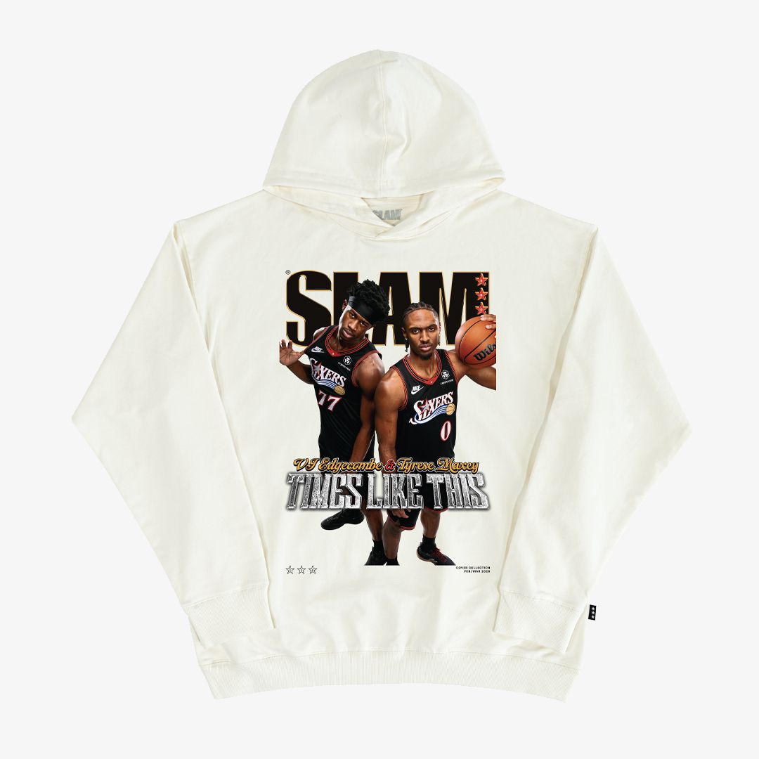 SLAM  Men's Philadelphia 76ers Sail V. J. Edgecombe x Tyrese Maxey Hoodie
