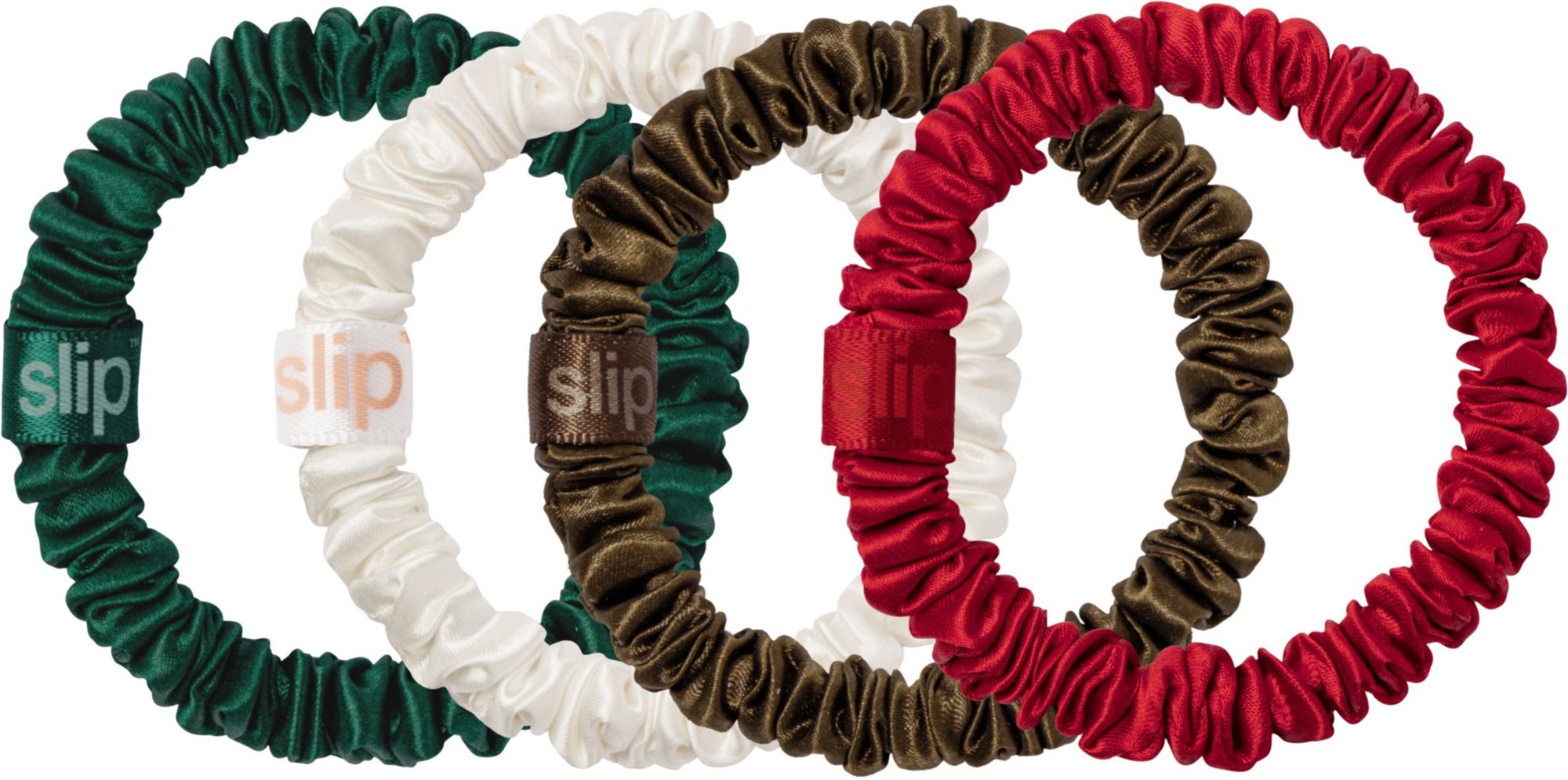 Slip World Cup Edition Skinny Silk Scrunchie 4 Pack- Mexico