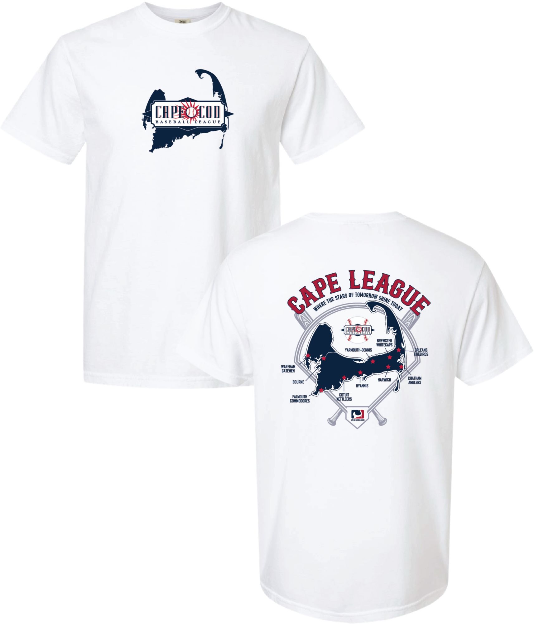 Soft As A Grape Adult Cape Cod Baseball League 2 Hit T-Shirt