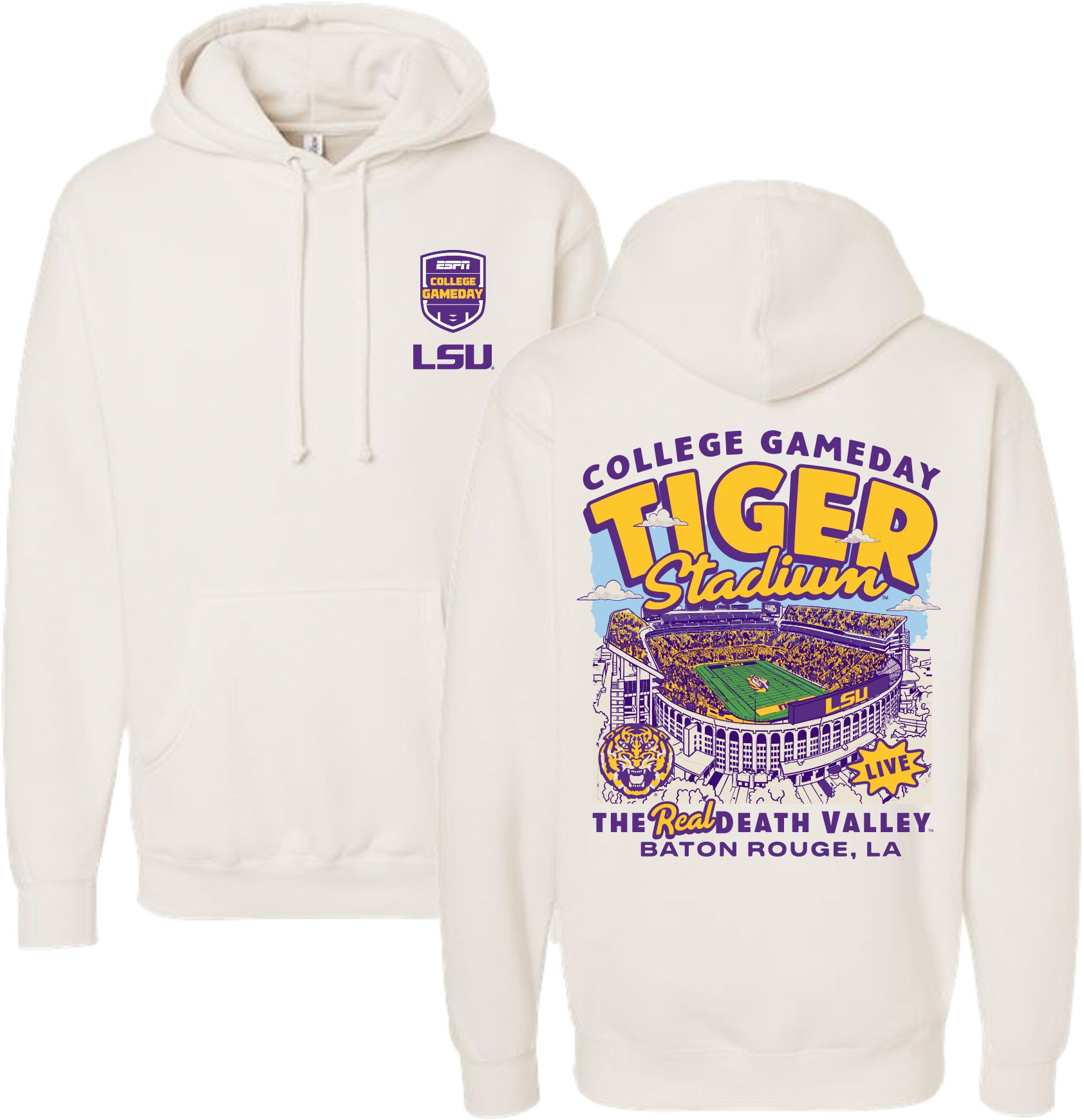 Something Inked Adult LSU Tigers Stadium College GameDay Hoodie