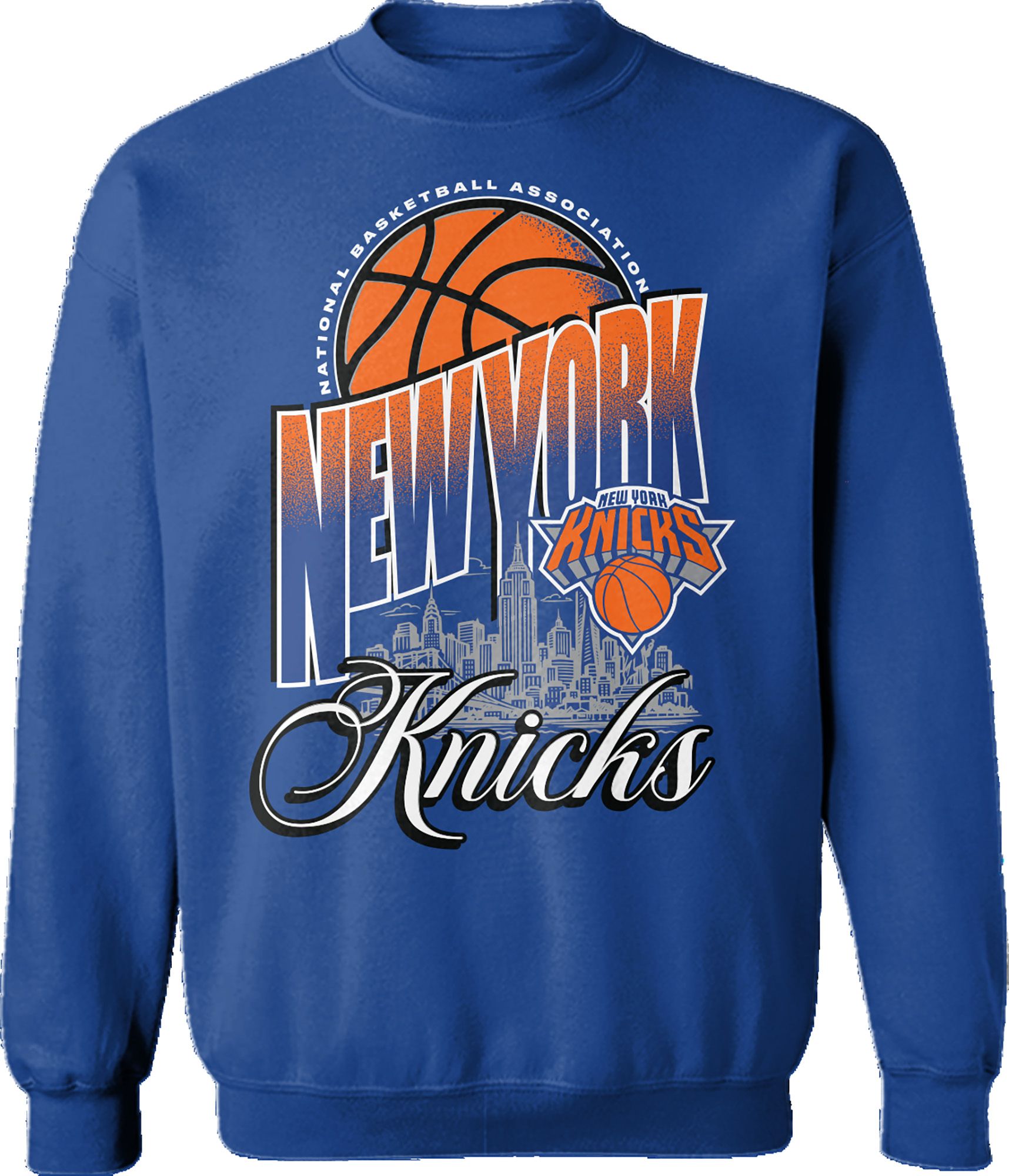 Something Inked Adult New York Knicks Blue Crew Sweatshirt