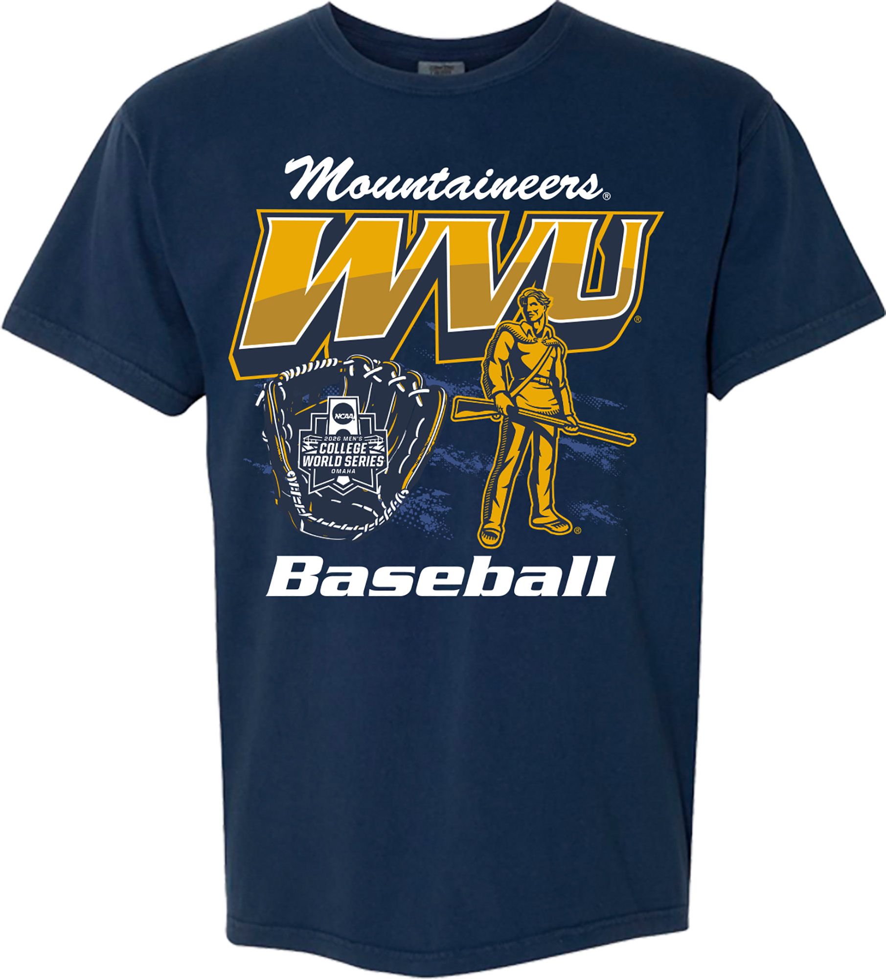 Something Inked Adult 2026 College World Series West Virginia Mountaineers T-Shirt