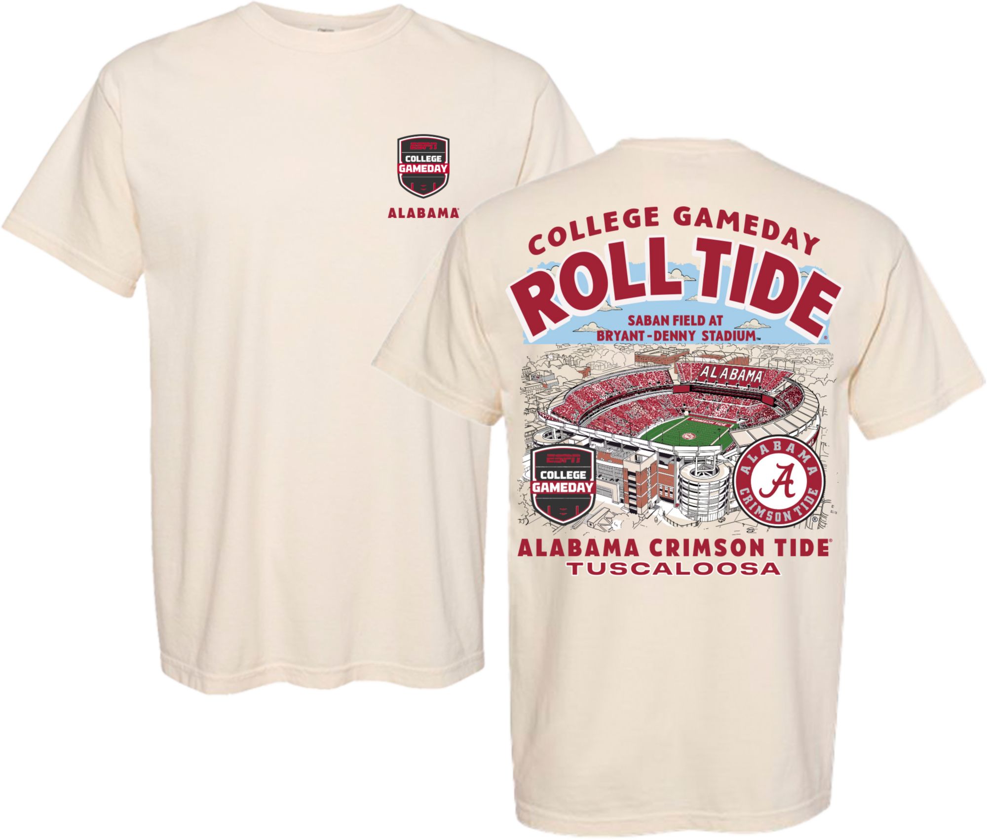 Something Inked Adult Alabama Crimson Tide College Gameday Bryant-Denny Stadium T-Shirt