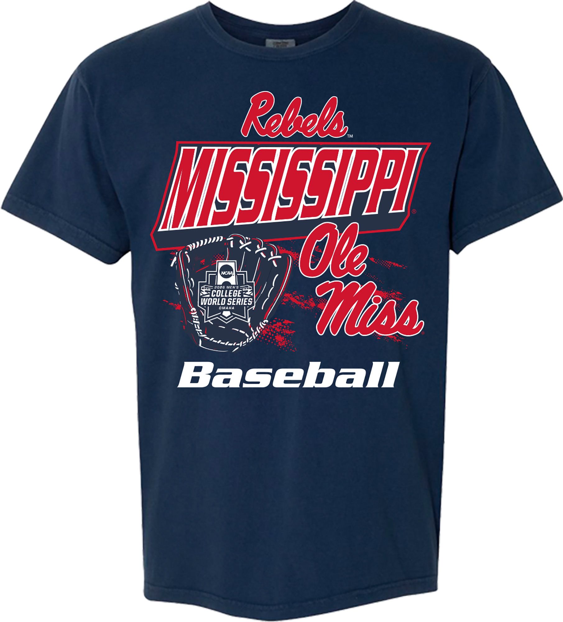 Something Inked Adult 2026 College World Series Ole Miss Rebels T-Shirt