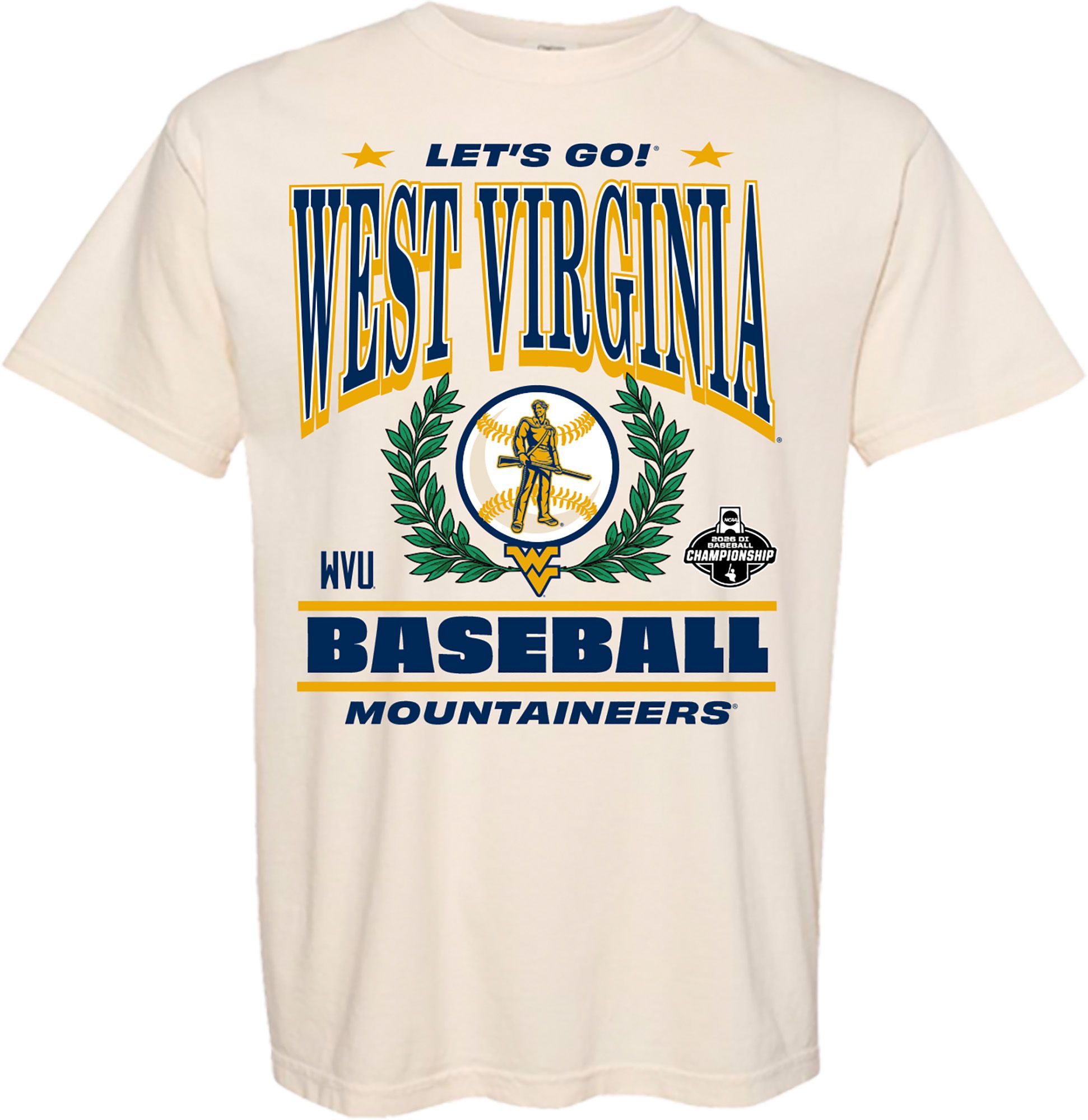 Something Inked Adult West Virginia Mountaineers "Let's Go!" T-Shirt