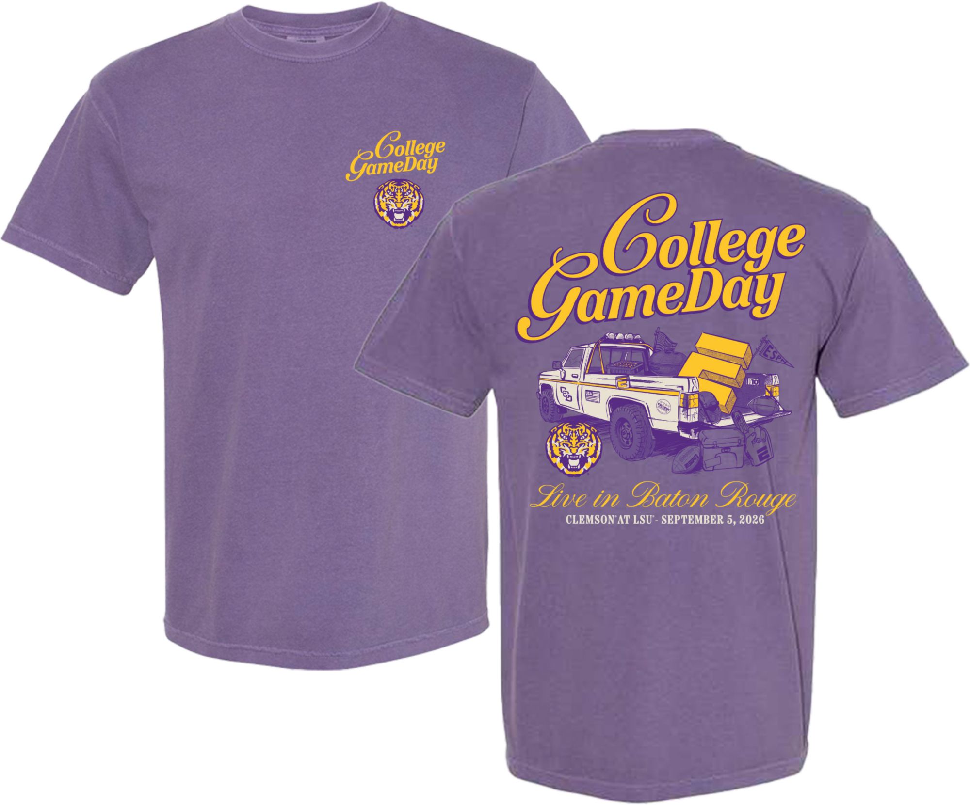 Something Inked Adult LSU Tigers Truck College GameDay T-Shirt
