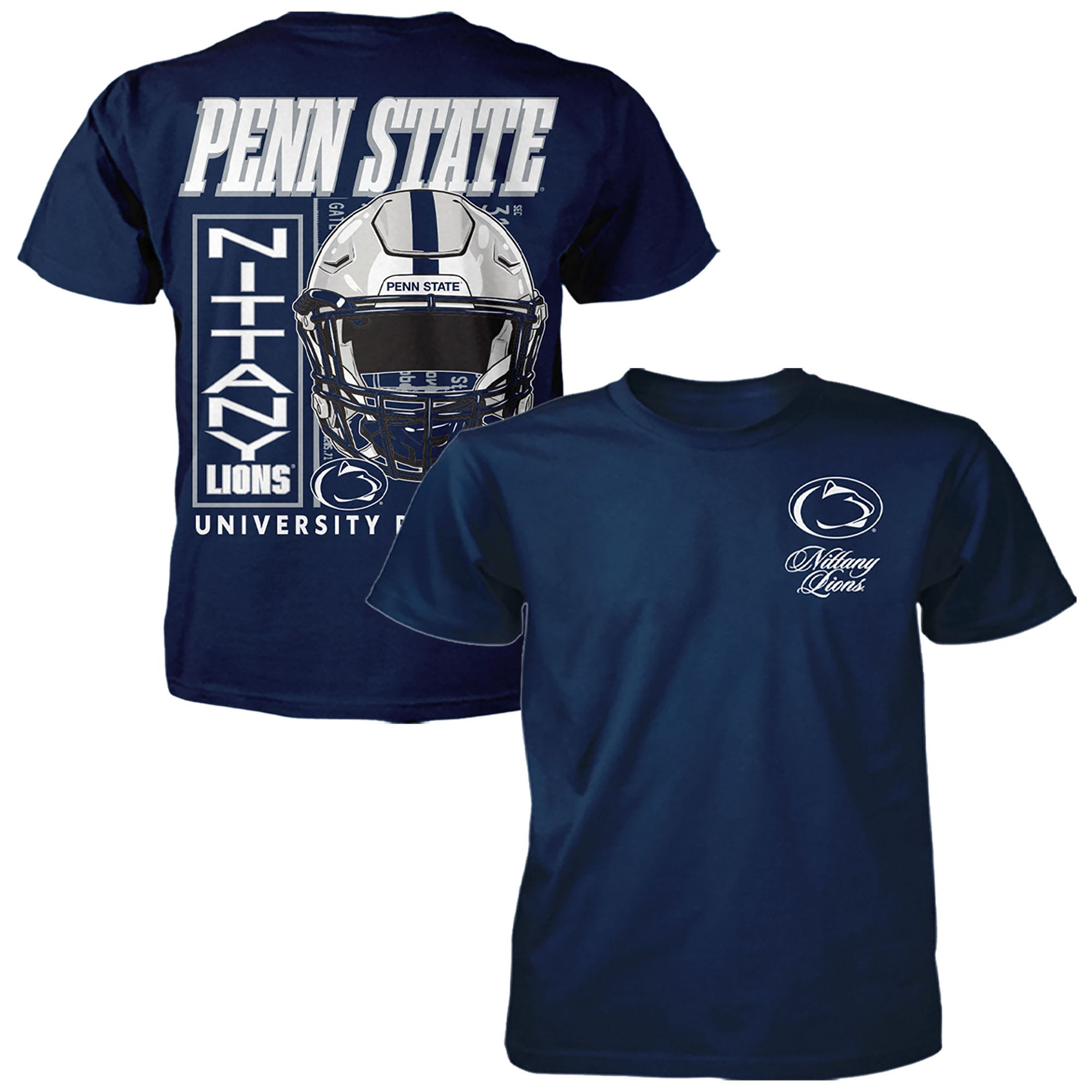 Something Inked Men's Penn State Nittany Lions Back Hit Helmet T-Shirt