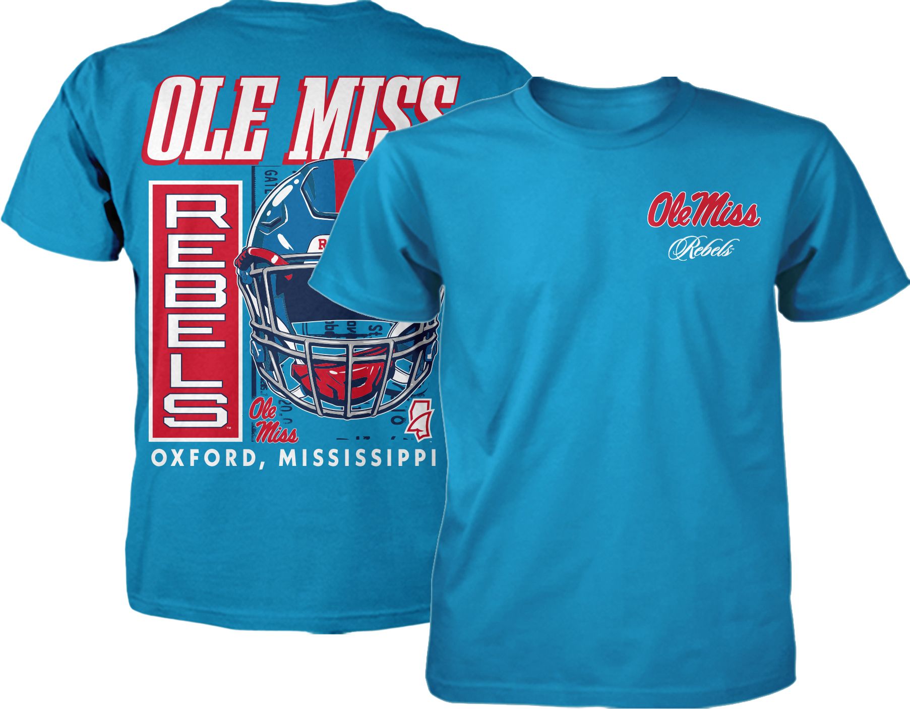 Something Inked Men's Ole Miss Rebels Helmet T-Shirt