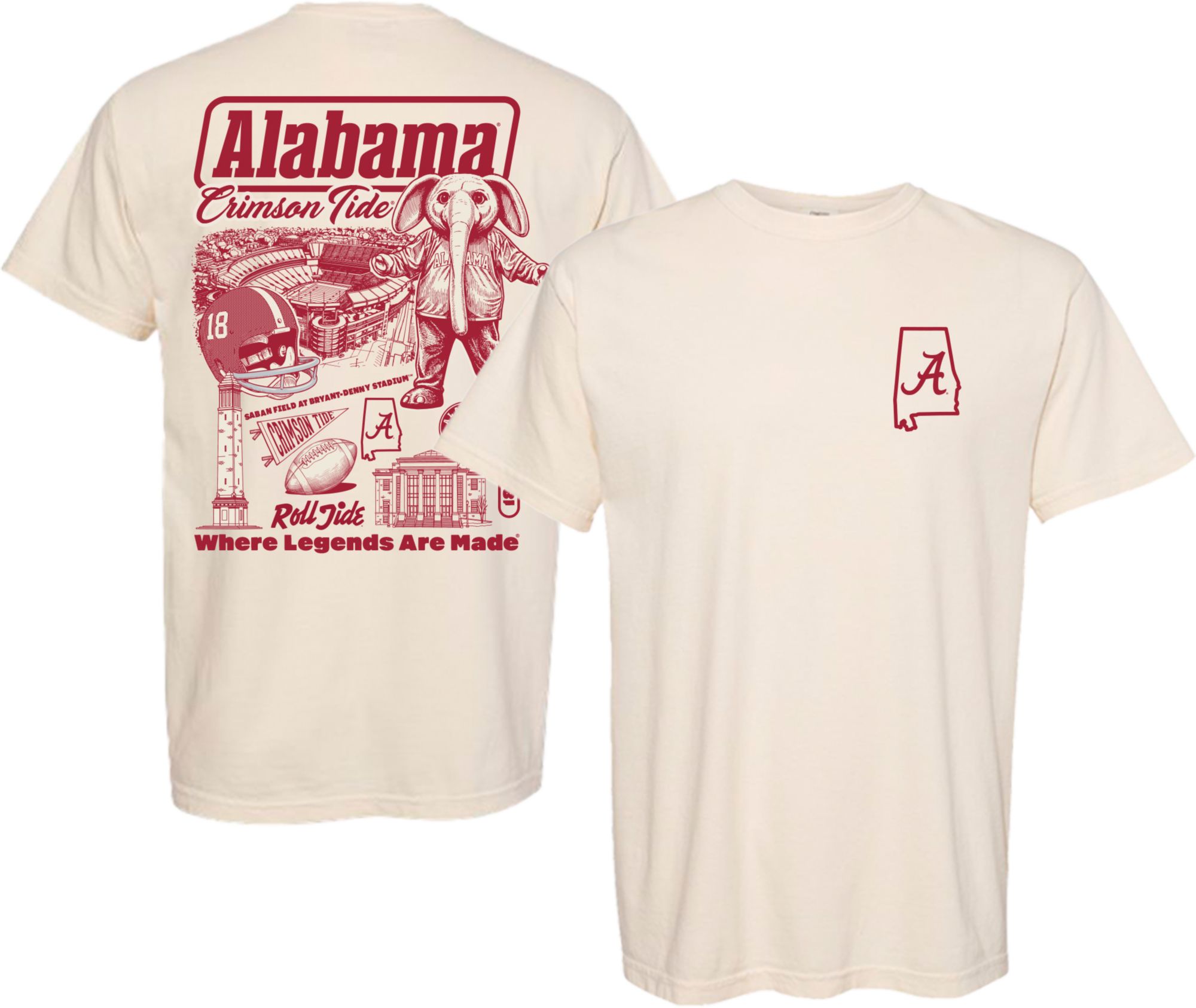 Something Inked Men's Alabama Crimson Tide Collage T-Shirt