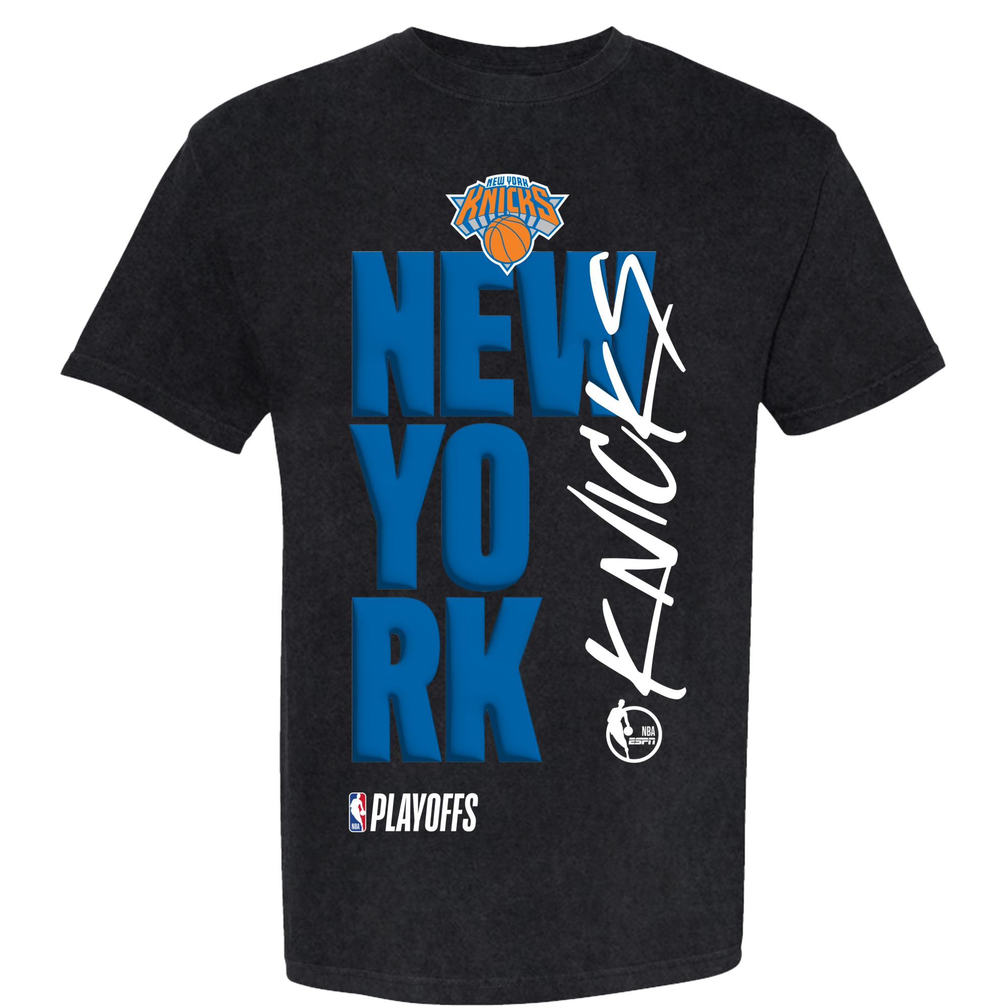 Something Inked Men's New York Knicks Black Wordmark T-Shirt
