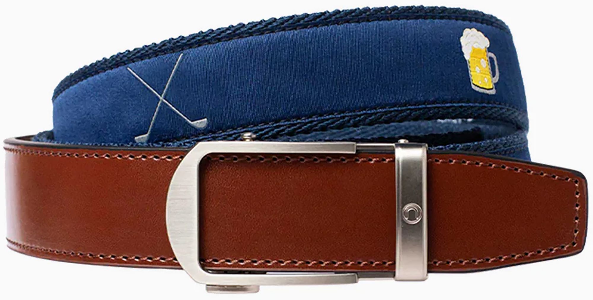 Nexbelt Men's Hampton Happy Time Golf Ribbon Ratchet Belt