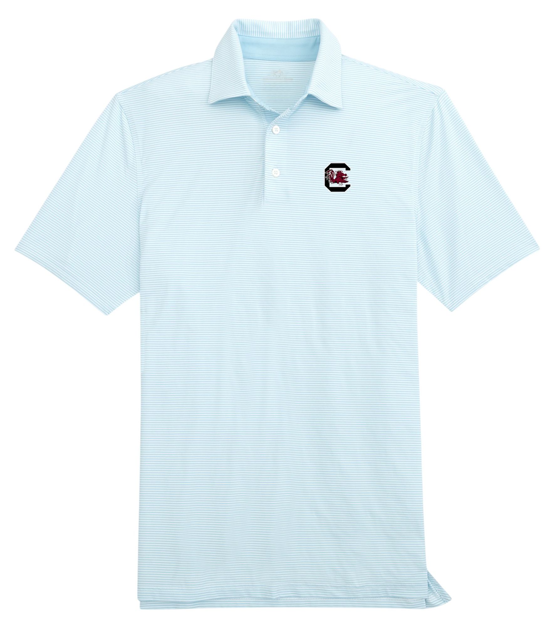 Southern Tide Men's South Carolina Gamecocks Light Blue Meadowbrook Polo