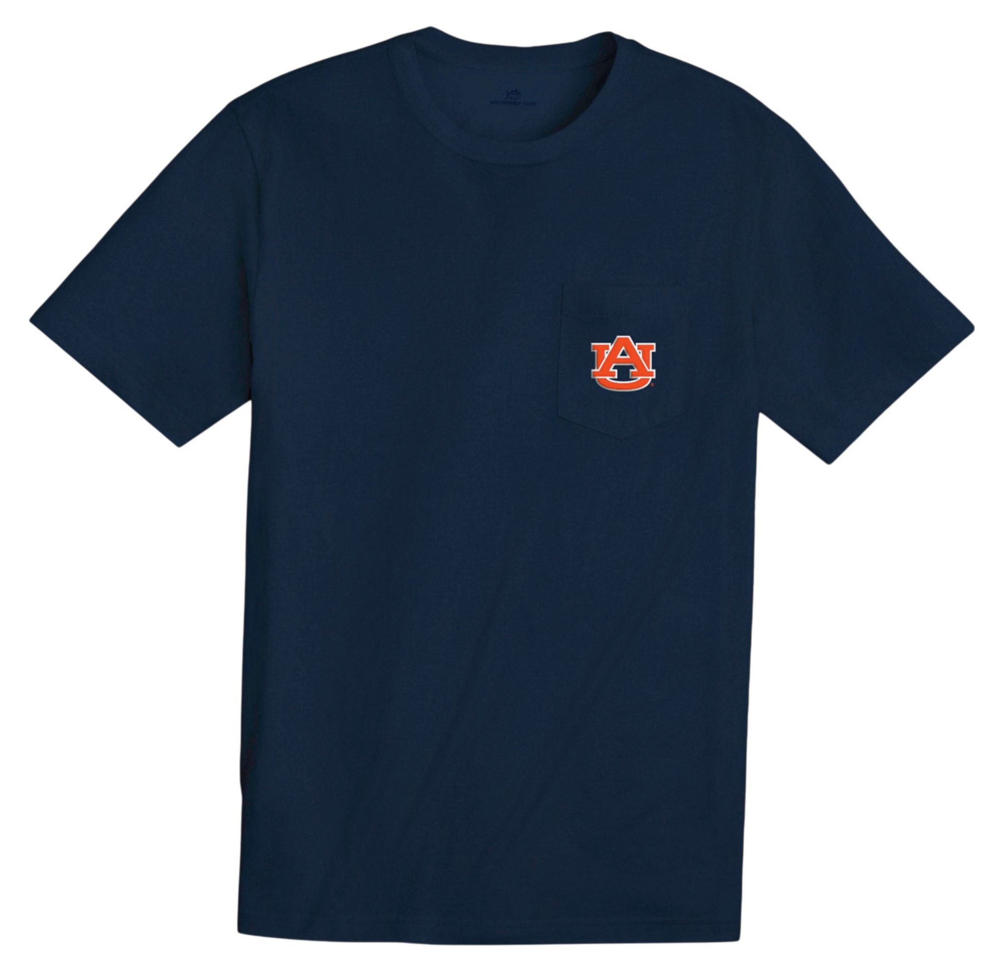 Southern Tide Men's Auburn Tigers Navy Embroidered Pocket T-Shirt