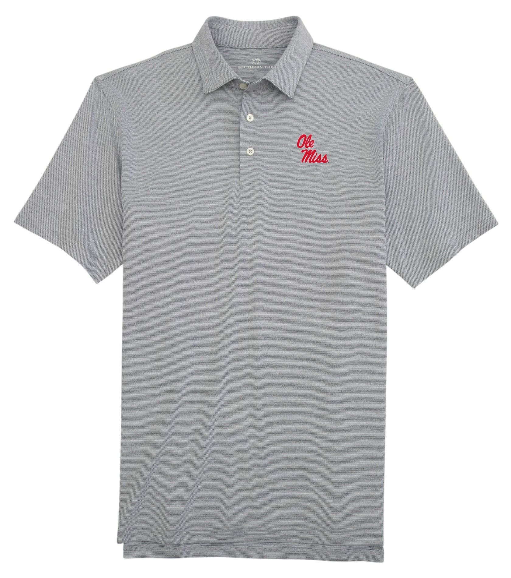 Southern Tide Men's Ole Miss Rebels Navy Driver Spacedye Polo