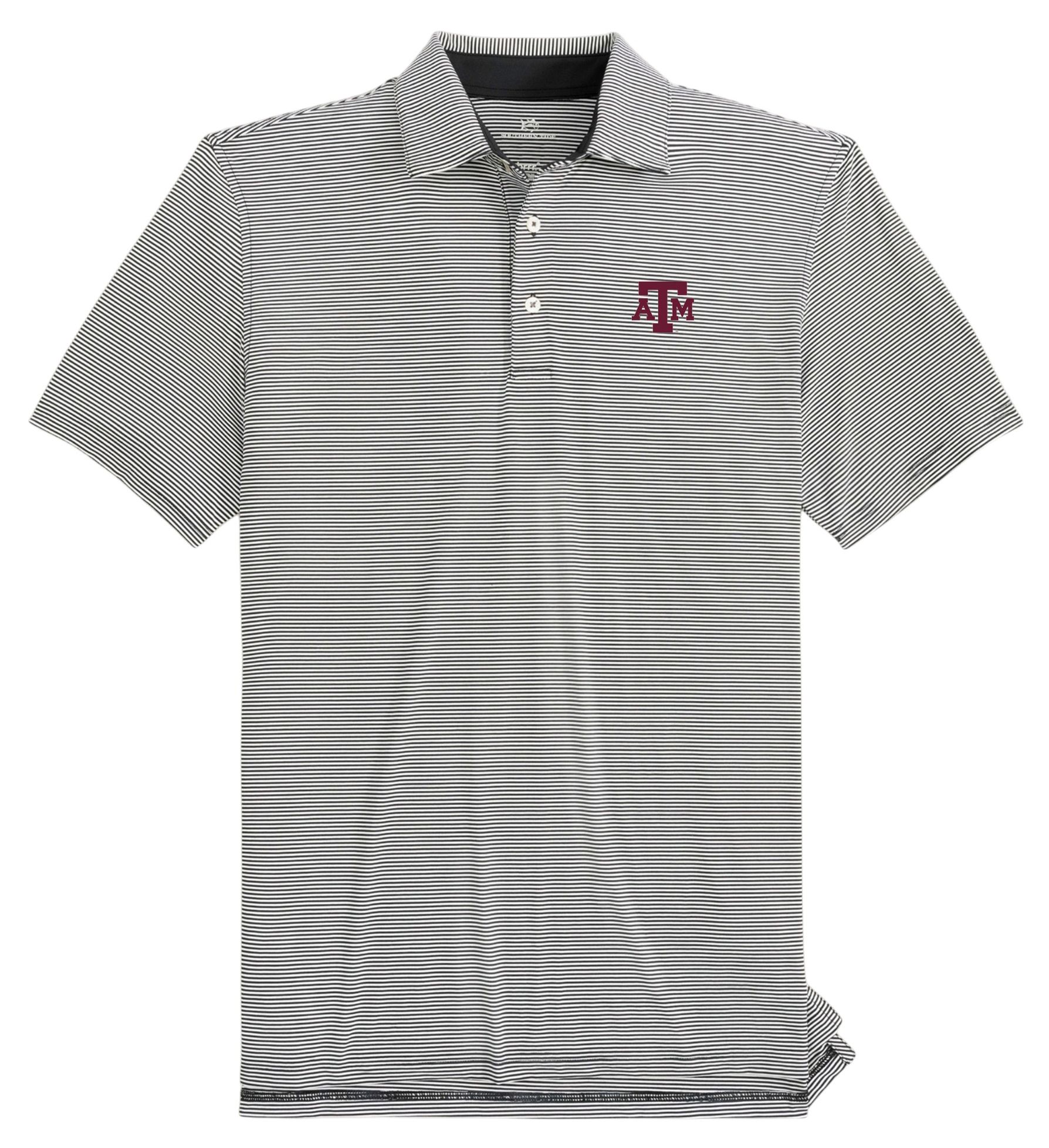 Southern Tide Men's Texas A&M Aggies Black Meadowbrook Polo