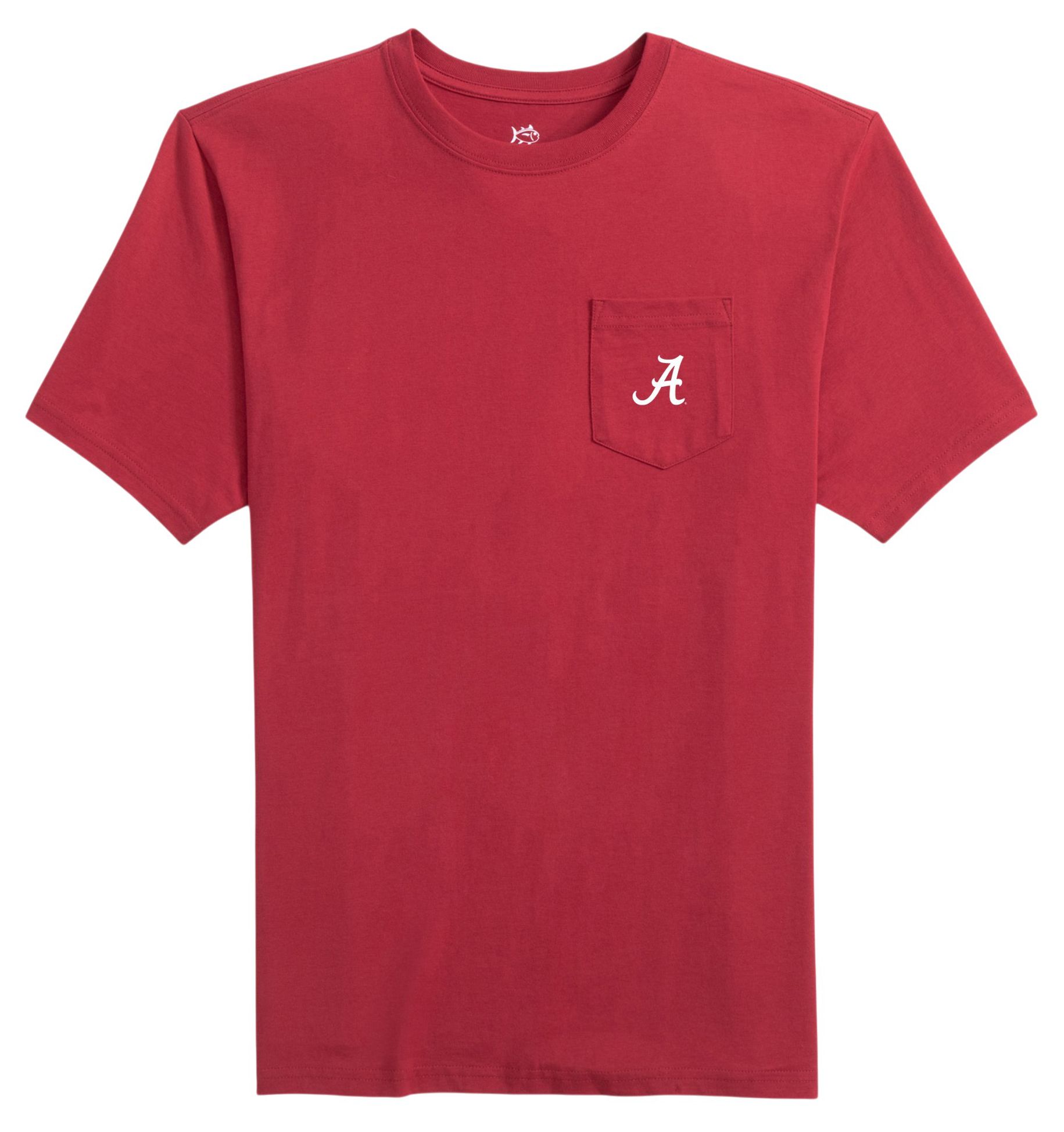 Southern Tide Men's Alabama Crimson Tide Crimson Embroidered Pocket T-Shirt