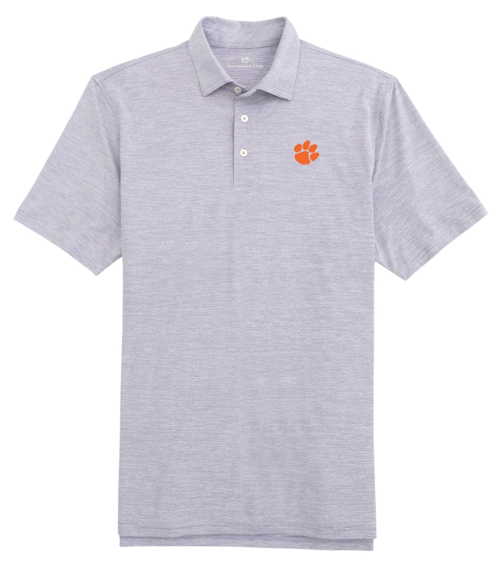 Southern Tide Men's Clemson Tigers Purple Driver Spacedye Polo