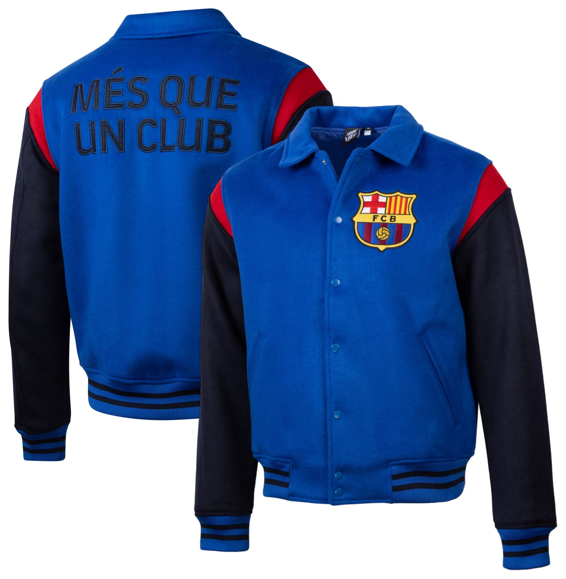 Sport Design Sweden Adult FC Barcelona Royal Blue 2026 Varsity Wool Jacket