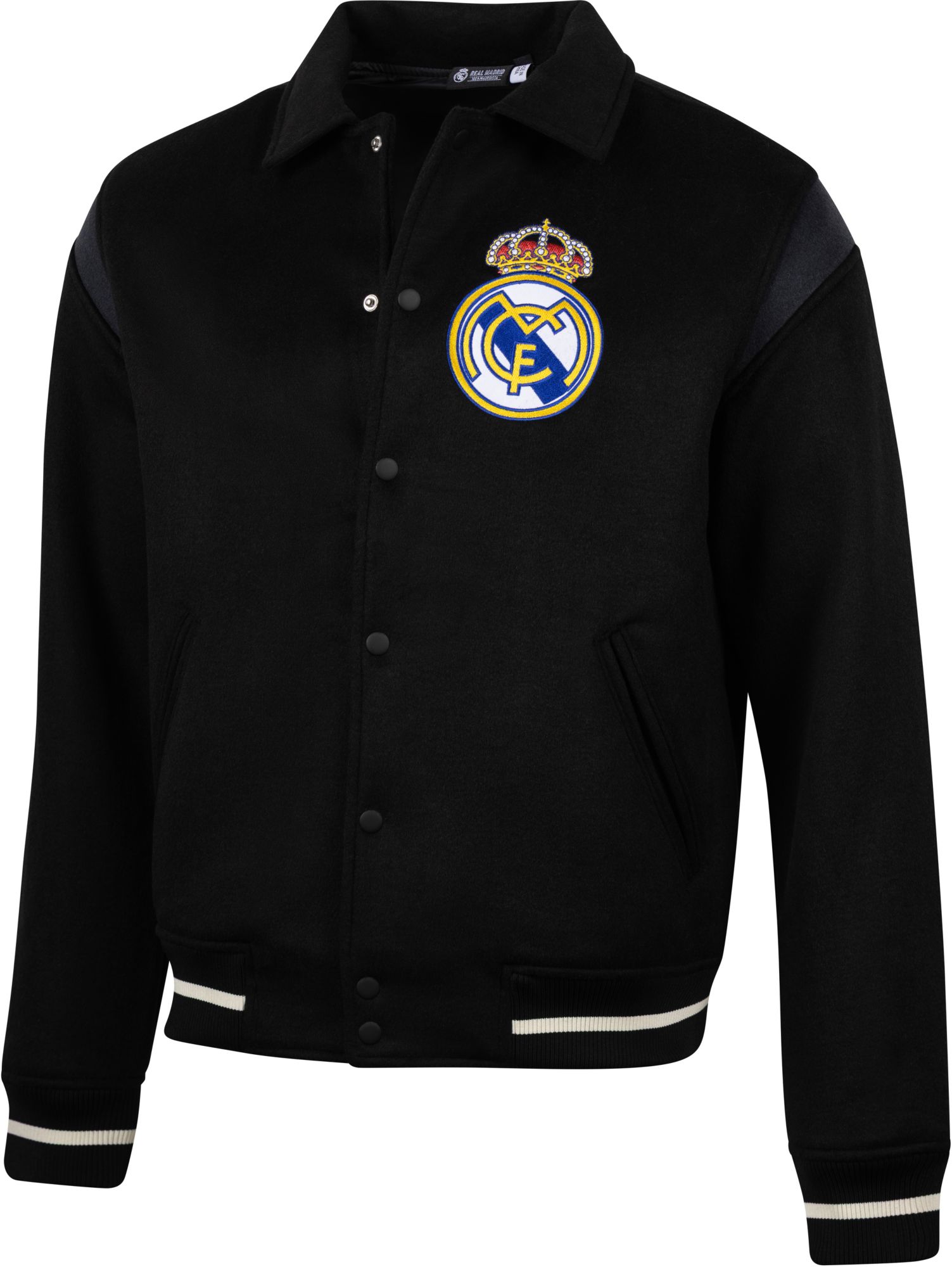 Sport Design Sweden Adult Real Madrid Black 2026 Varsity Wool Jacket
