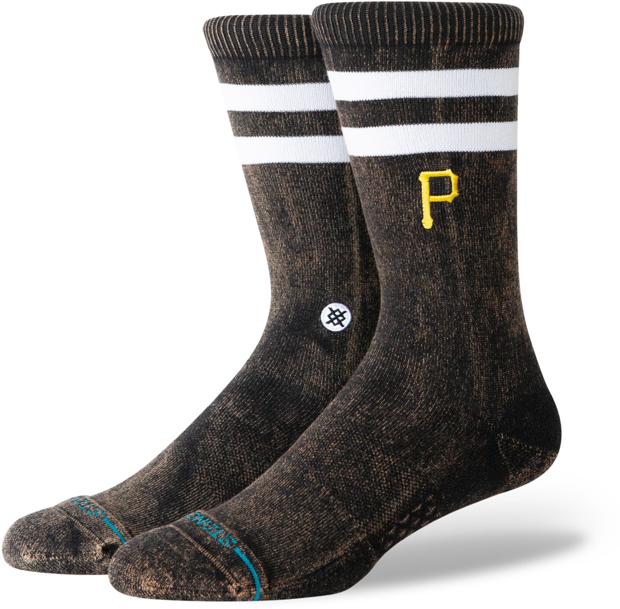 Stance Adult Pittsburgh Pirates Black Rotation Crest Crew Socks