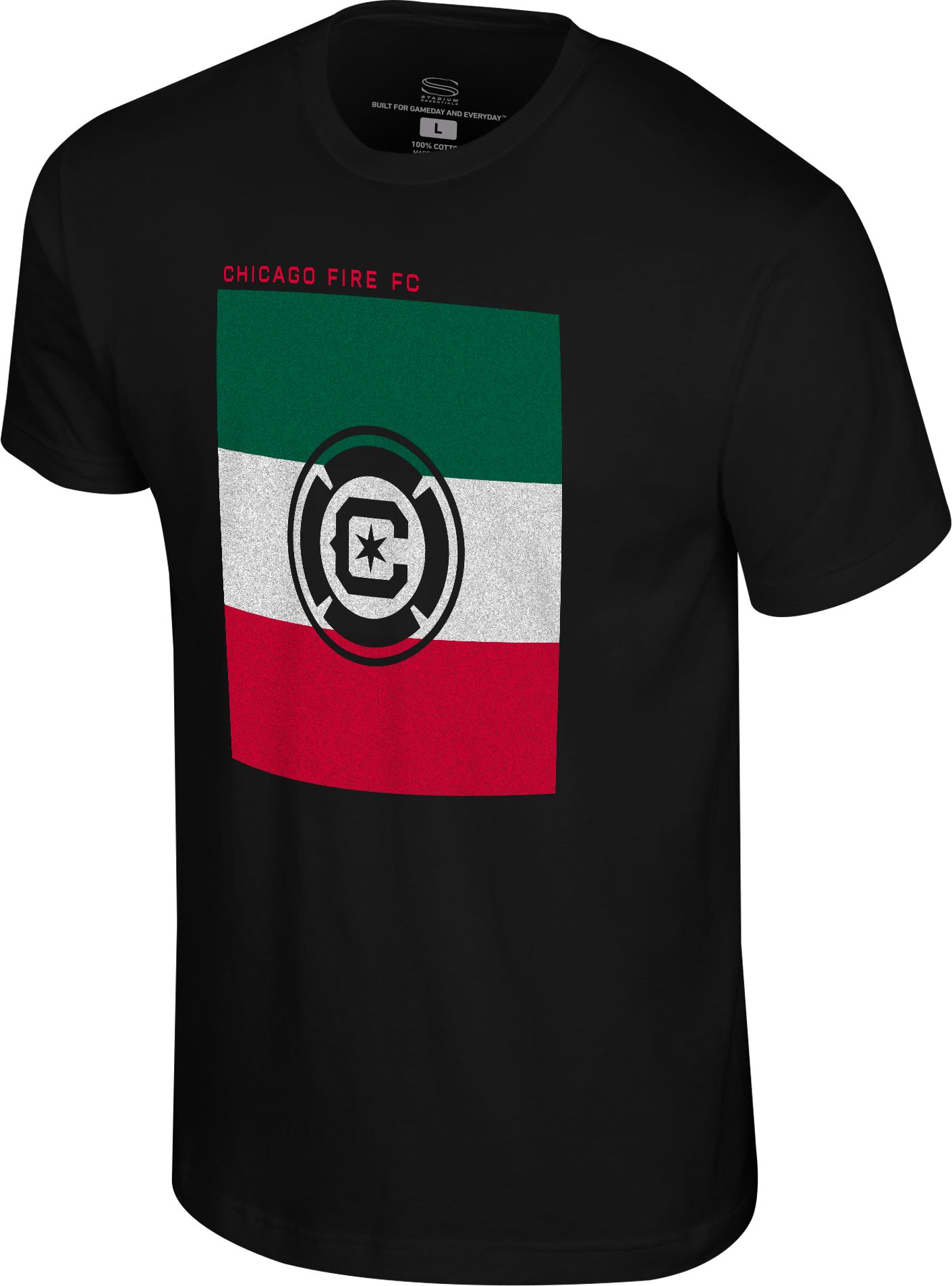 Stadium Essentials Adult Chicago Fire 2026 Mexico Flag Black T-Shirt, Women's