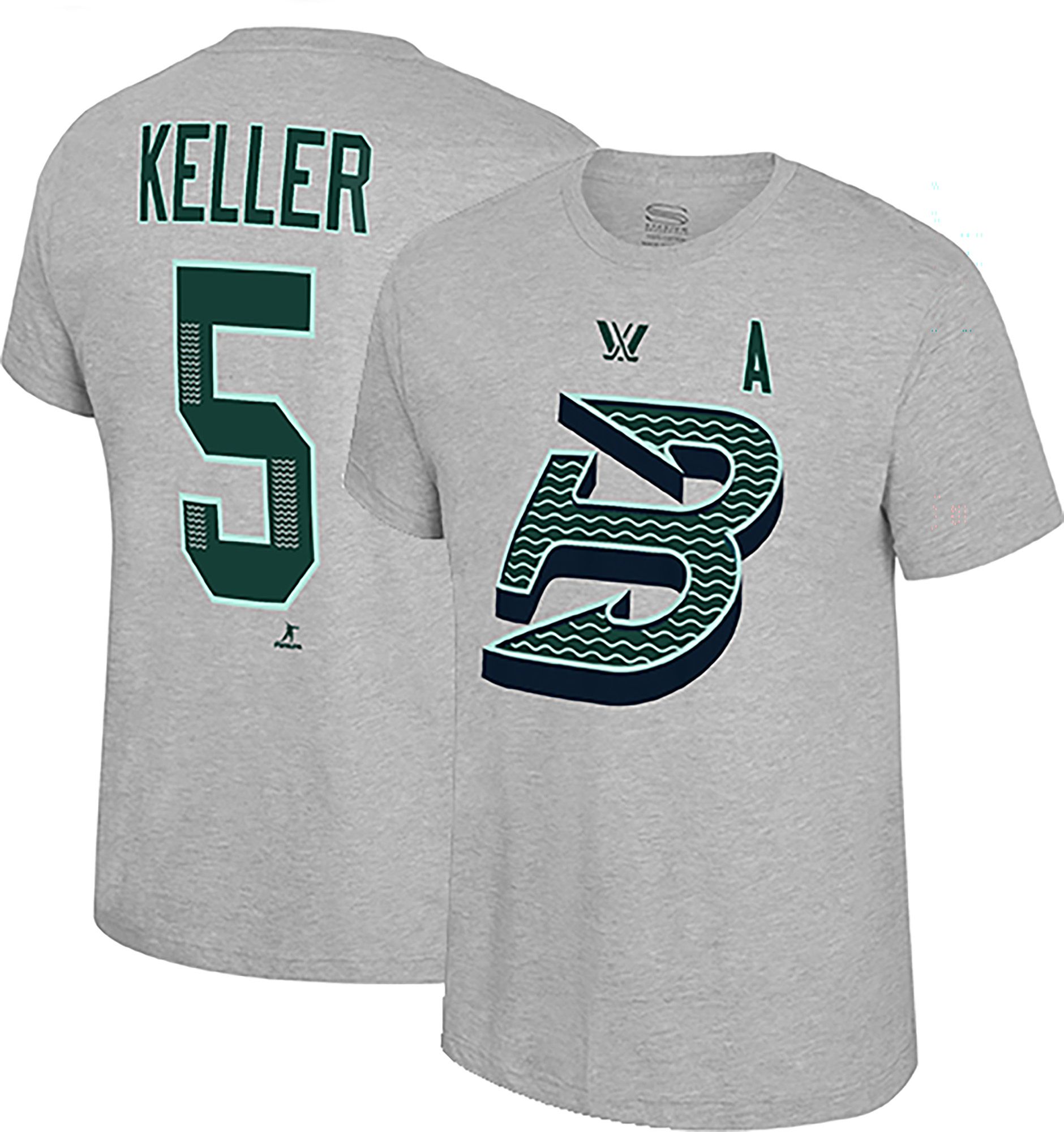 Stadium Essentials Adult Boston Fleet Heather Grey Megan Keller #5 T-Shirt