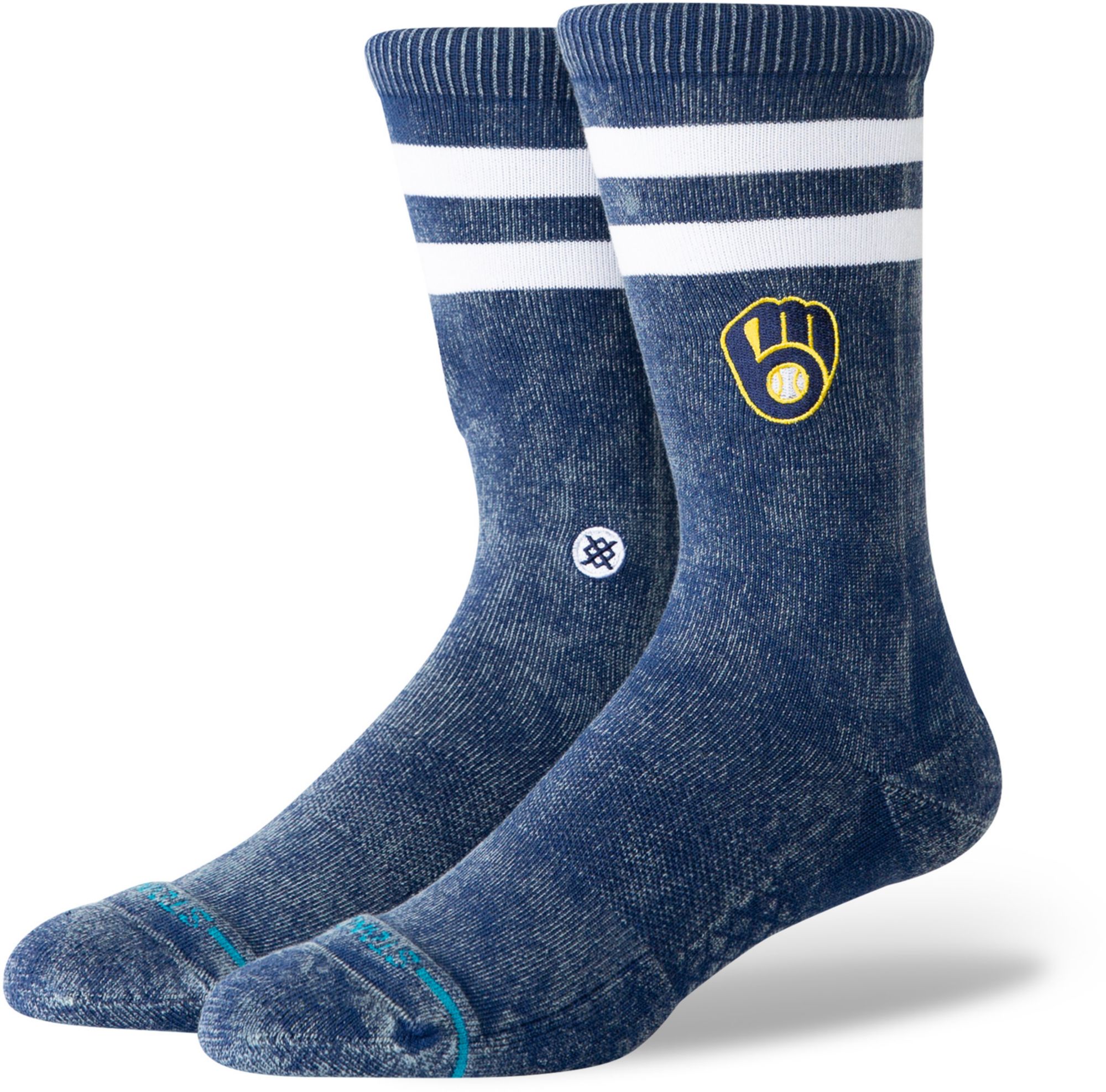 Stance Adult Milwaukee Brewers Navy Rotation Crest Crew Socks
