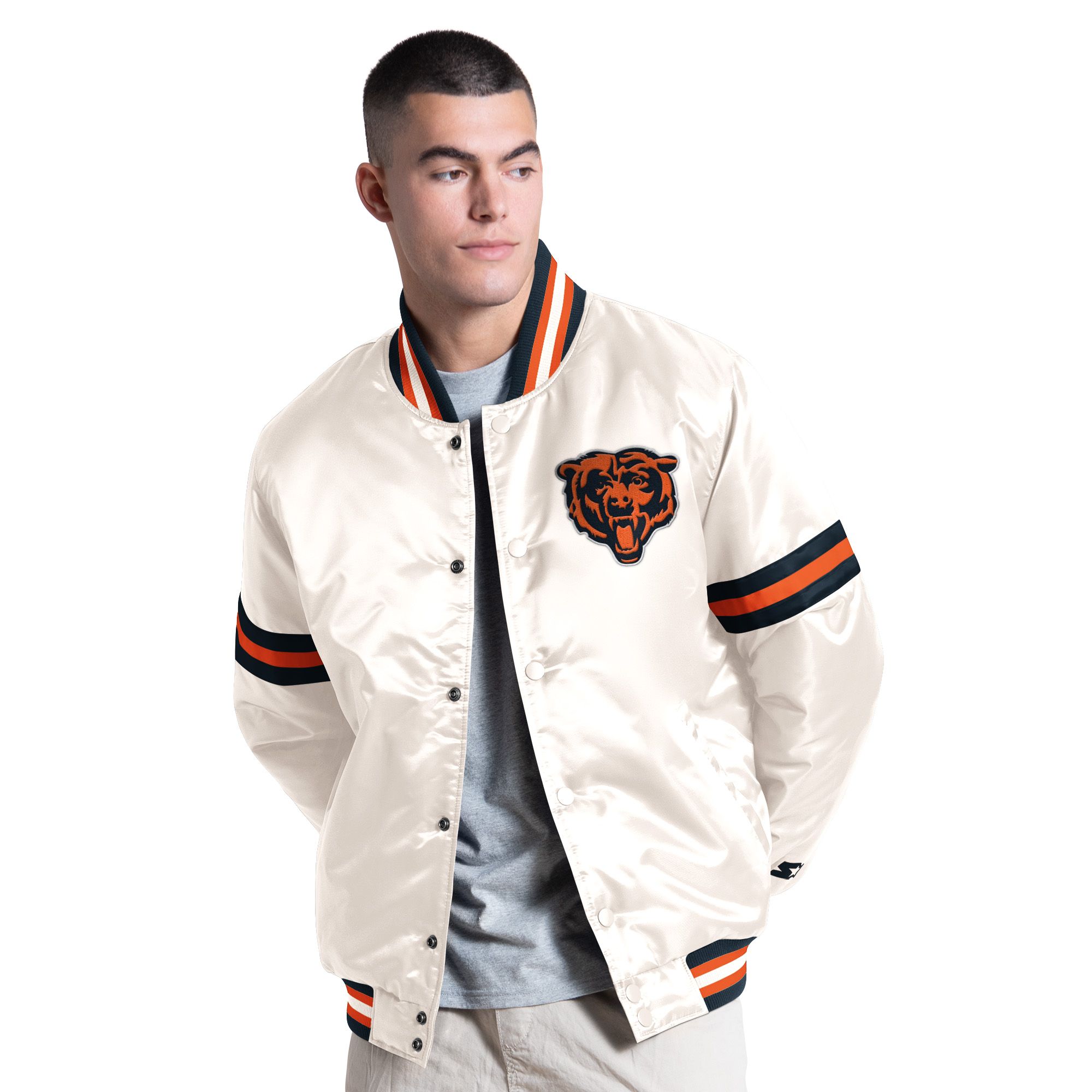 Starter Men's Chicago Bears Court Satin Jacket