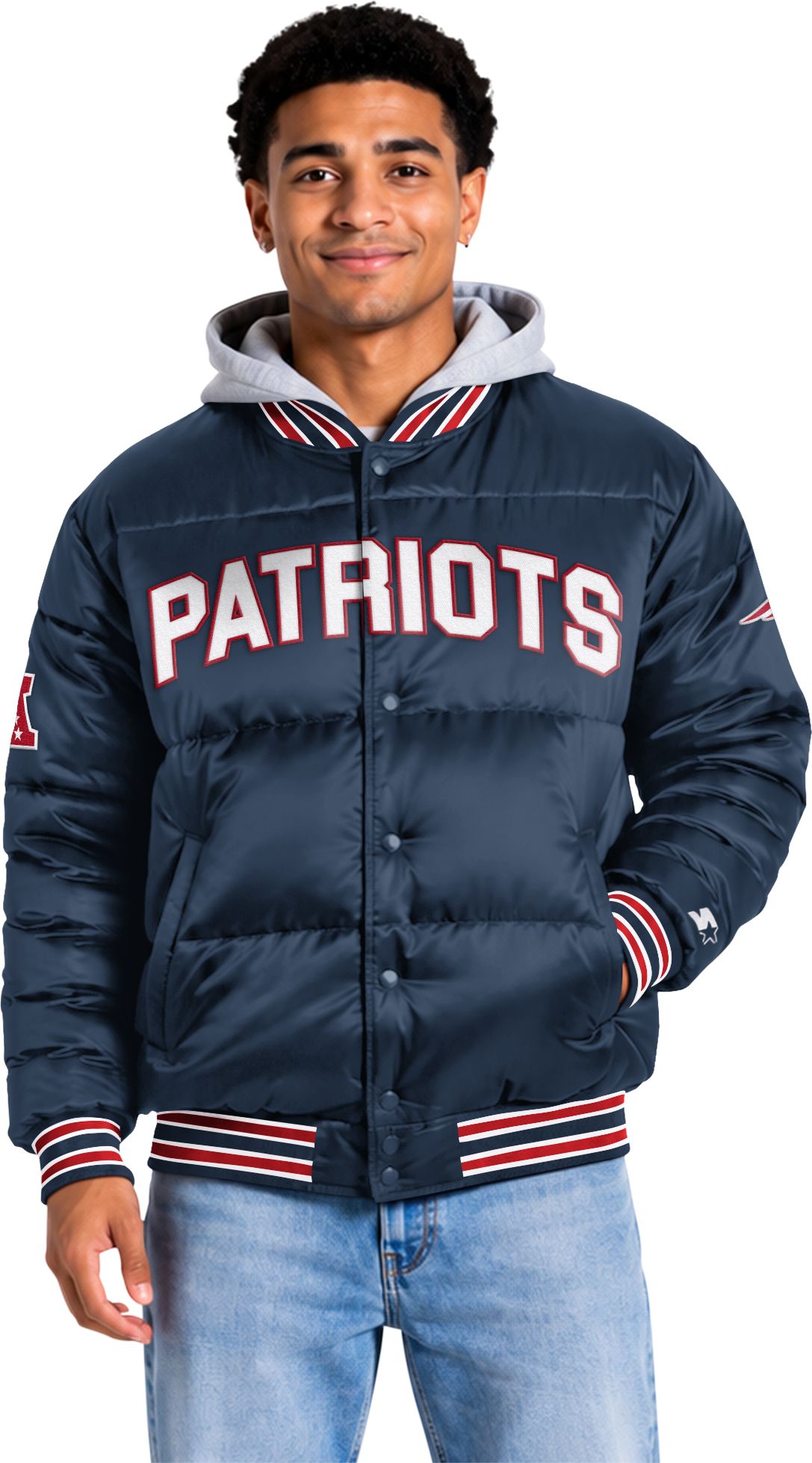Starter Men's New England Patriots Bronx Bubble Jacket