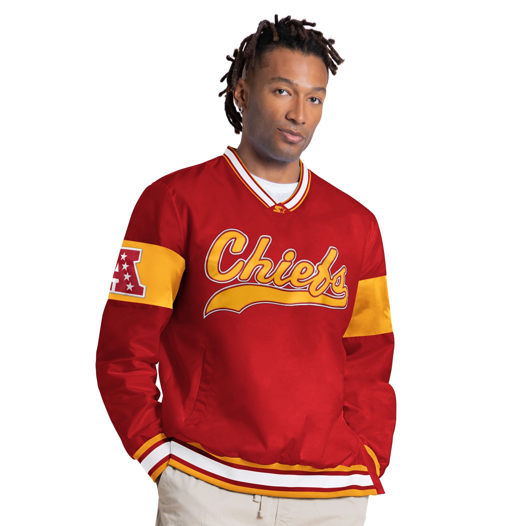 Starter Men's Kansas City Chiefs Red Tailsweep Pullover Jacket
