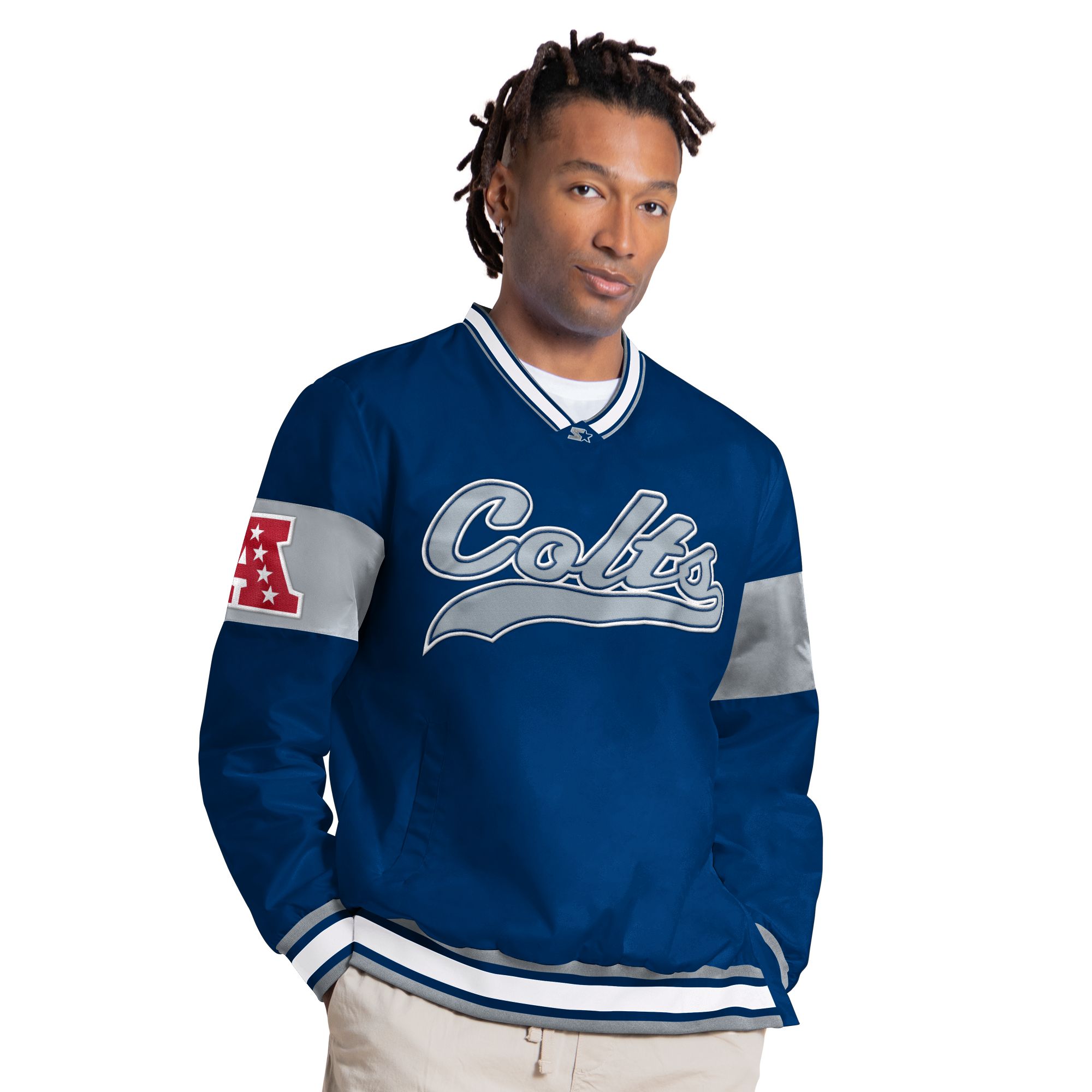 Starter Men's Indianapolis Colts Blue Tailsweep Pullover Jacket