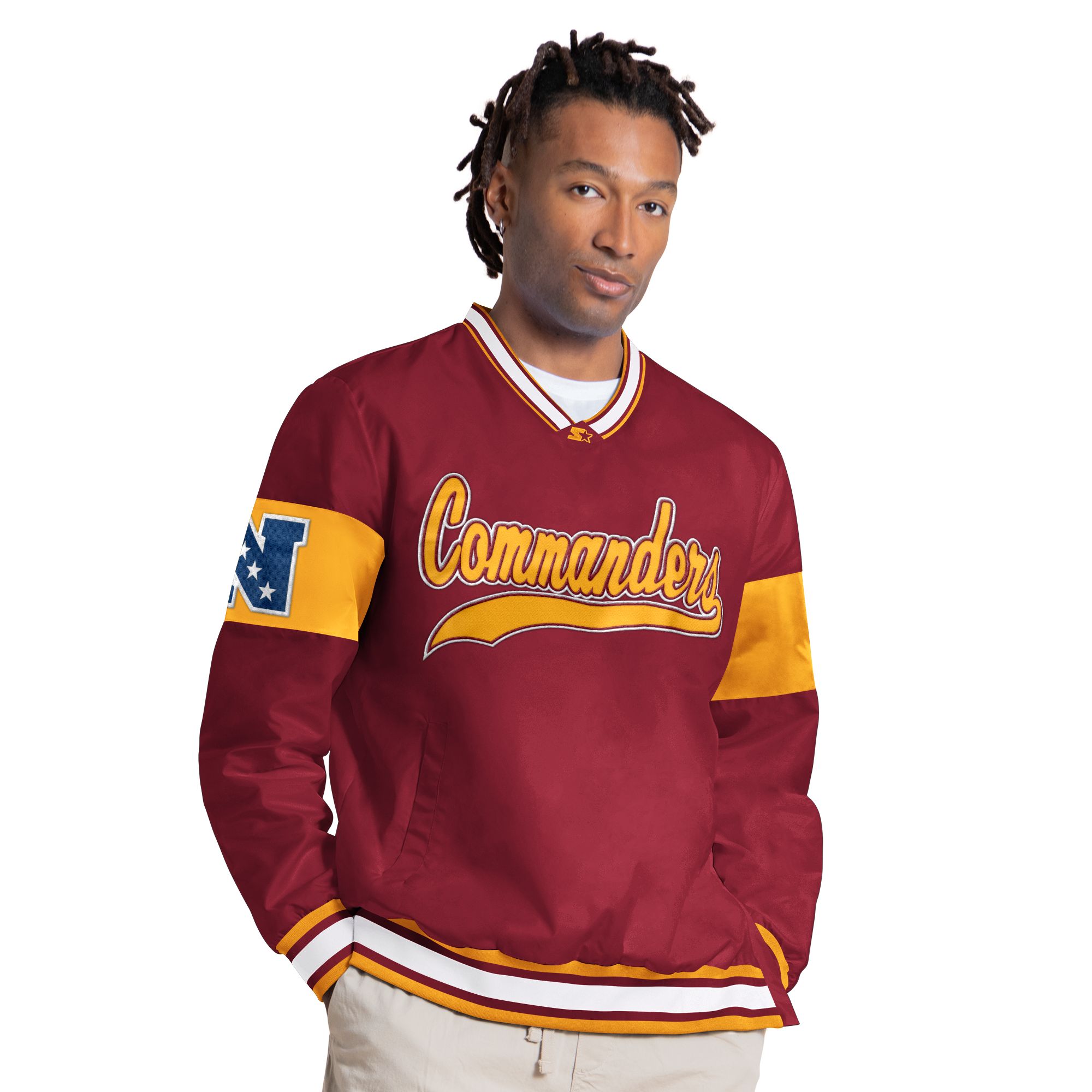Starter Men's Washington Commanders Maroon Tailsweep Pullover Jacket