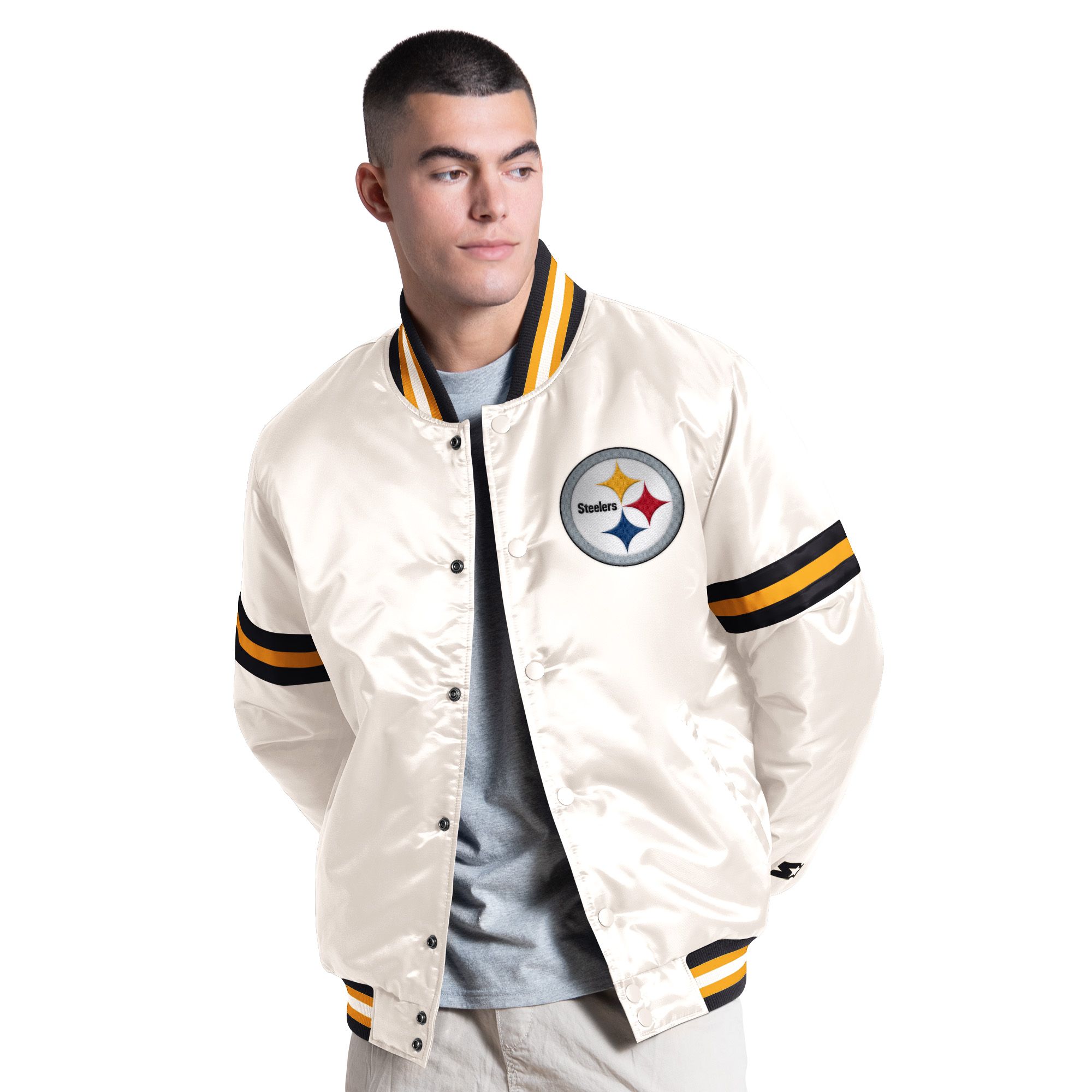 Starter Men's Pittsburgh Steelers Court Satin Jacket
