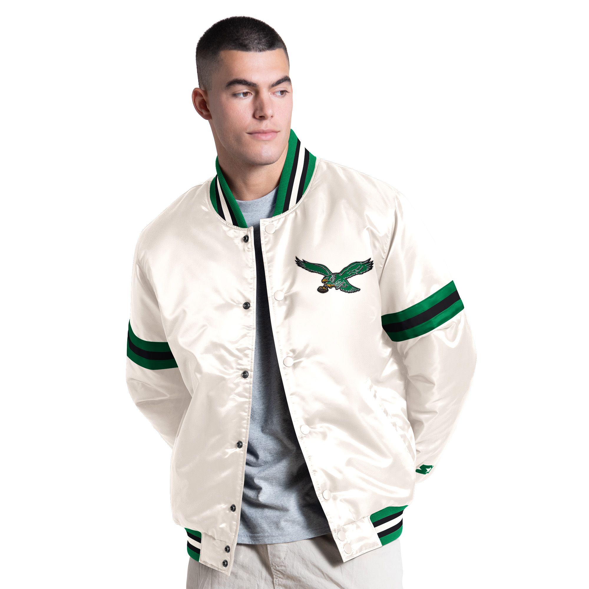 Starter Men's Philadelphia Eagles Court Satin Jacket