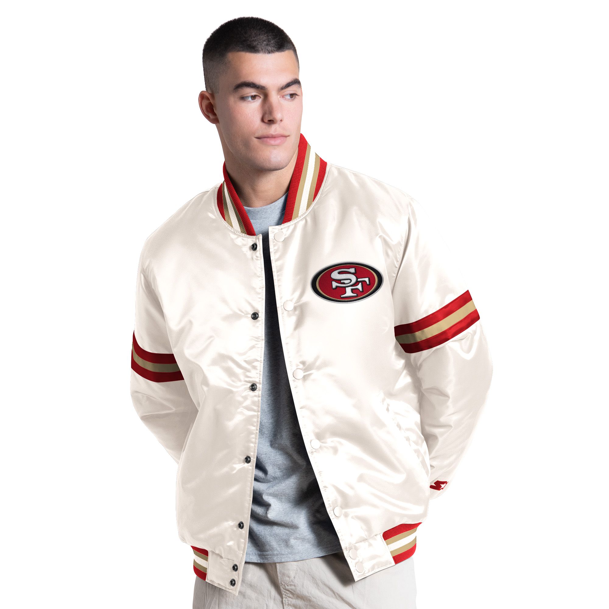 Starter Men's San Francisco 49ers Court Satin Jacket