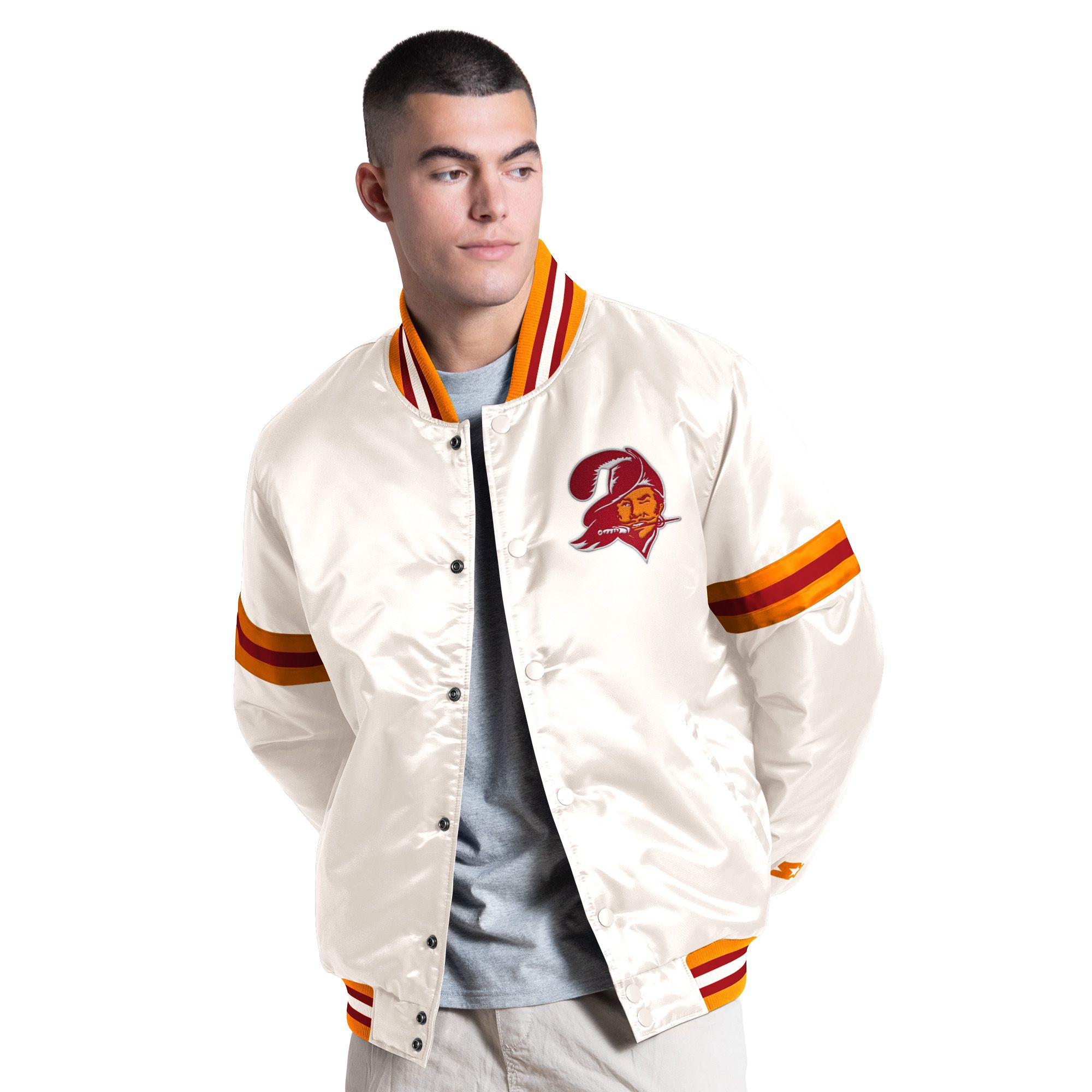 Starter Men's Tampa Bay Buccaneers Court Satin Jacket