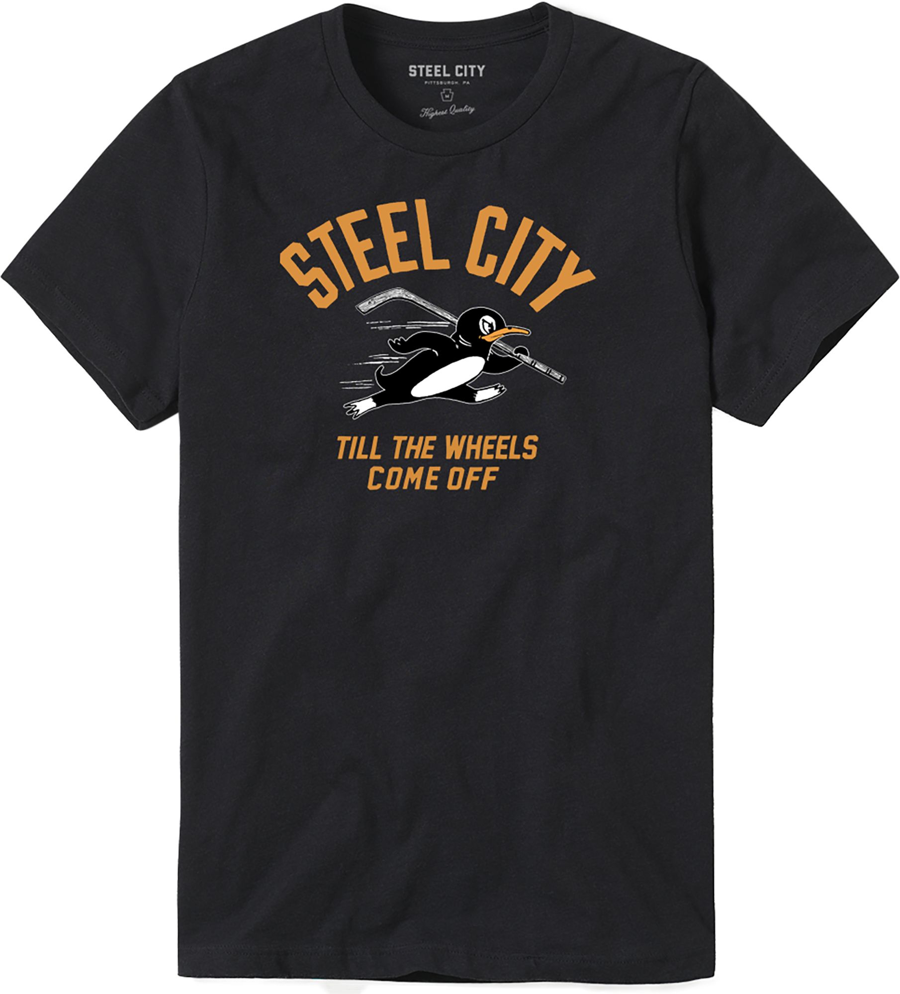 Steel City Adult Steel City Black Wheels T-Shirt