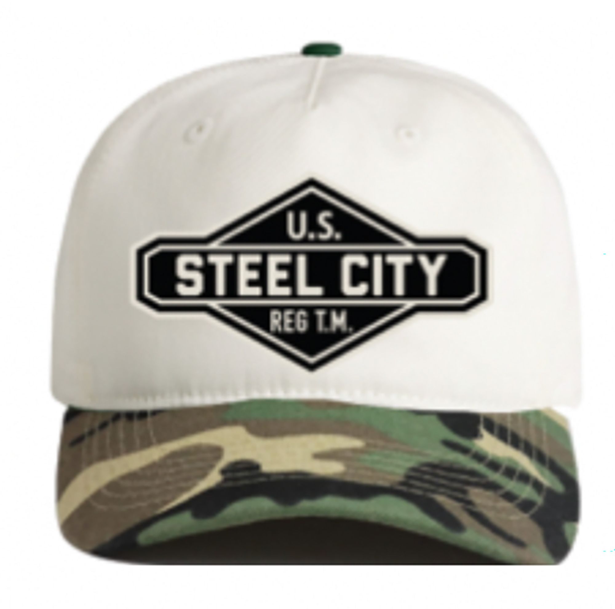 Steel City Adult Camo Two Tone Adjustable Trucker Hat