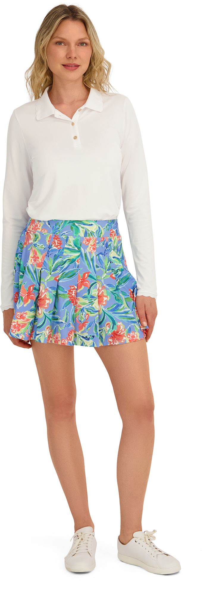 Stella Parker Women's Pearl Pleated Pull-On Skort